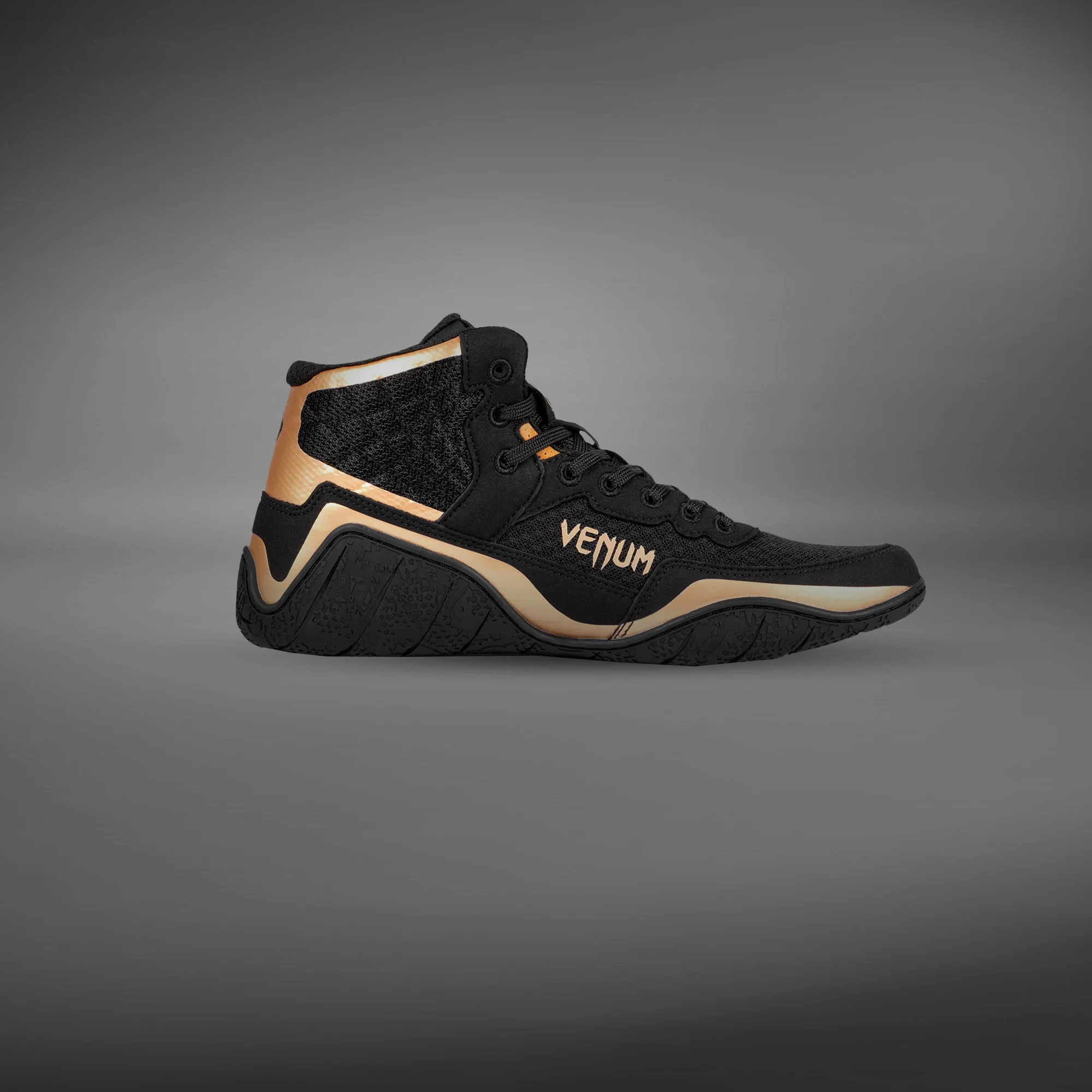 Venum Elite Zapatillas de Lucha - Negro/Bronce - Image 3
