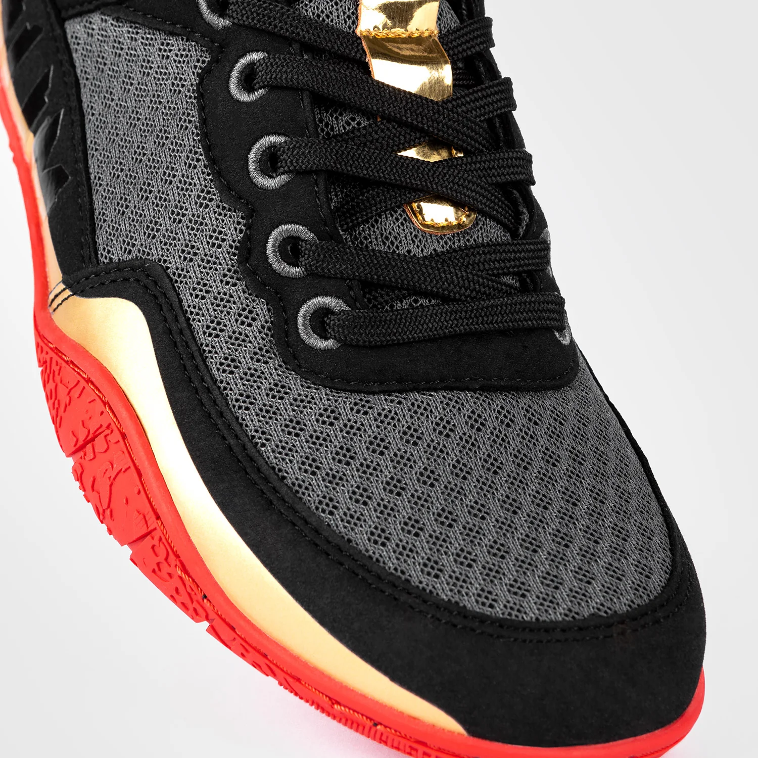 Venum Elite Zapatillas de lucha - Negro/Dorado/Rojo - Image 4