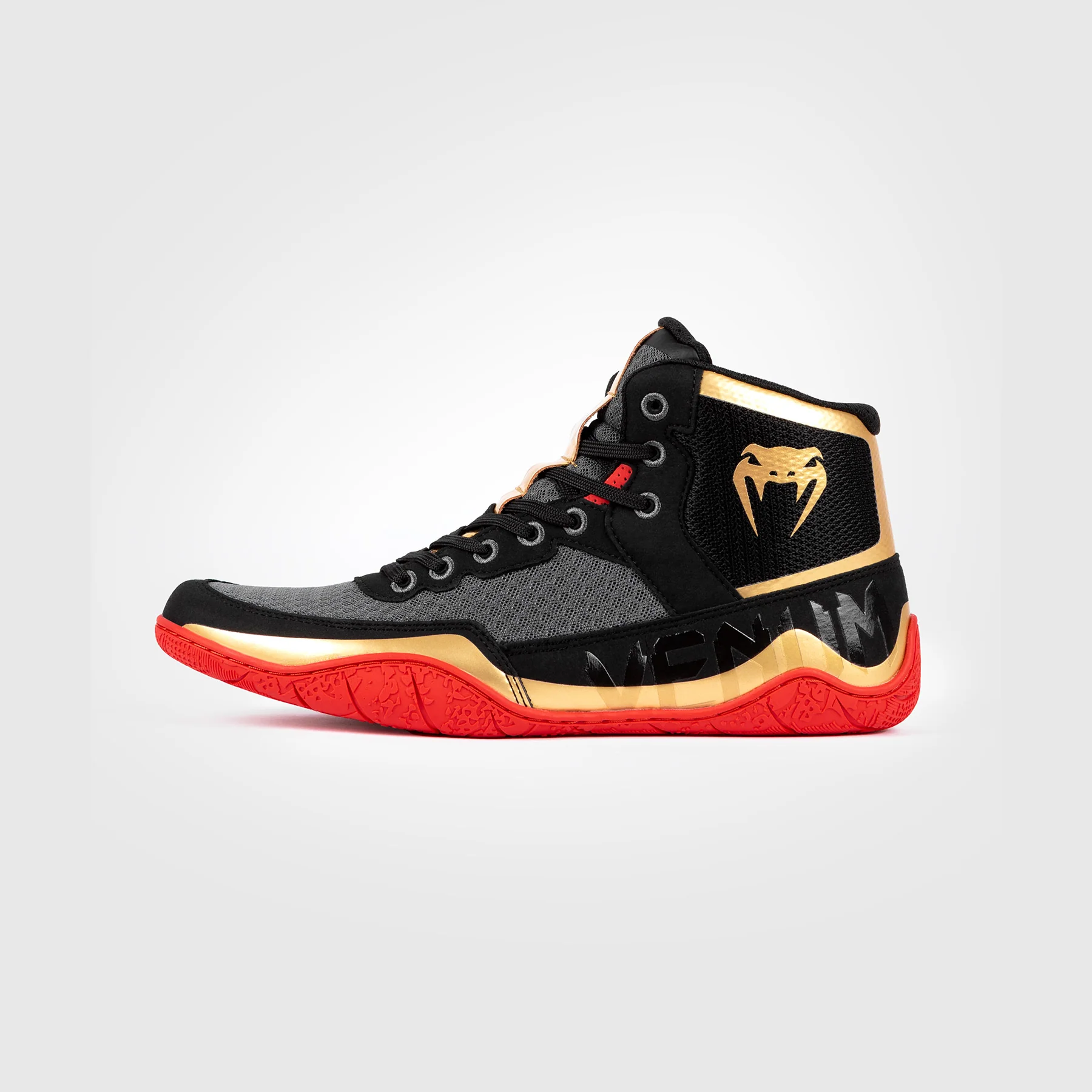 Venum Elite Zapatillas de lucha - Negro/Dorado/Rojo - Image 5