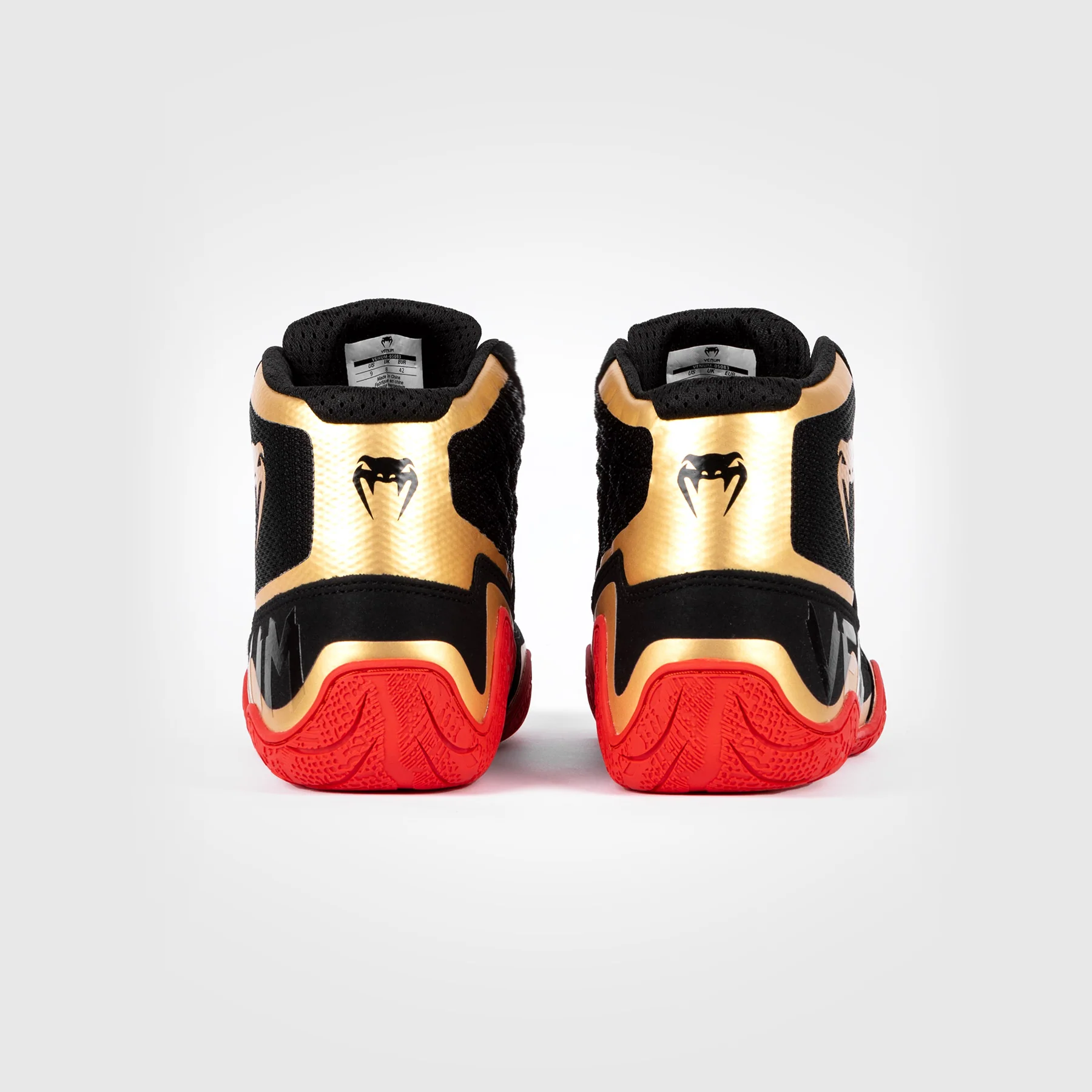 Venum Elite Zapatillas de lucha - Negro/Dorado/Rojo - Image 6