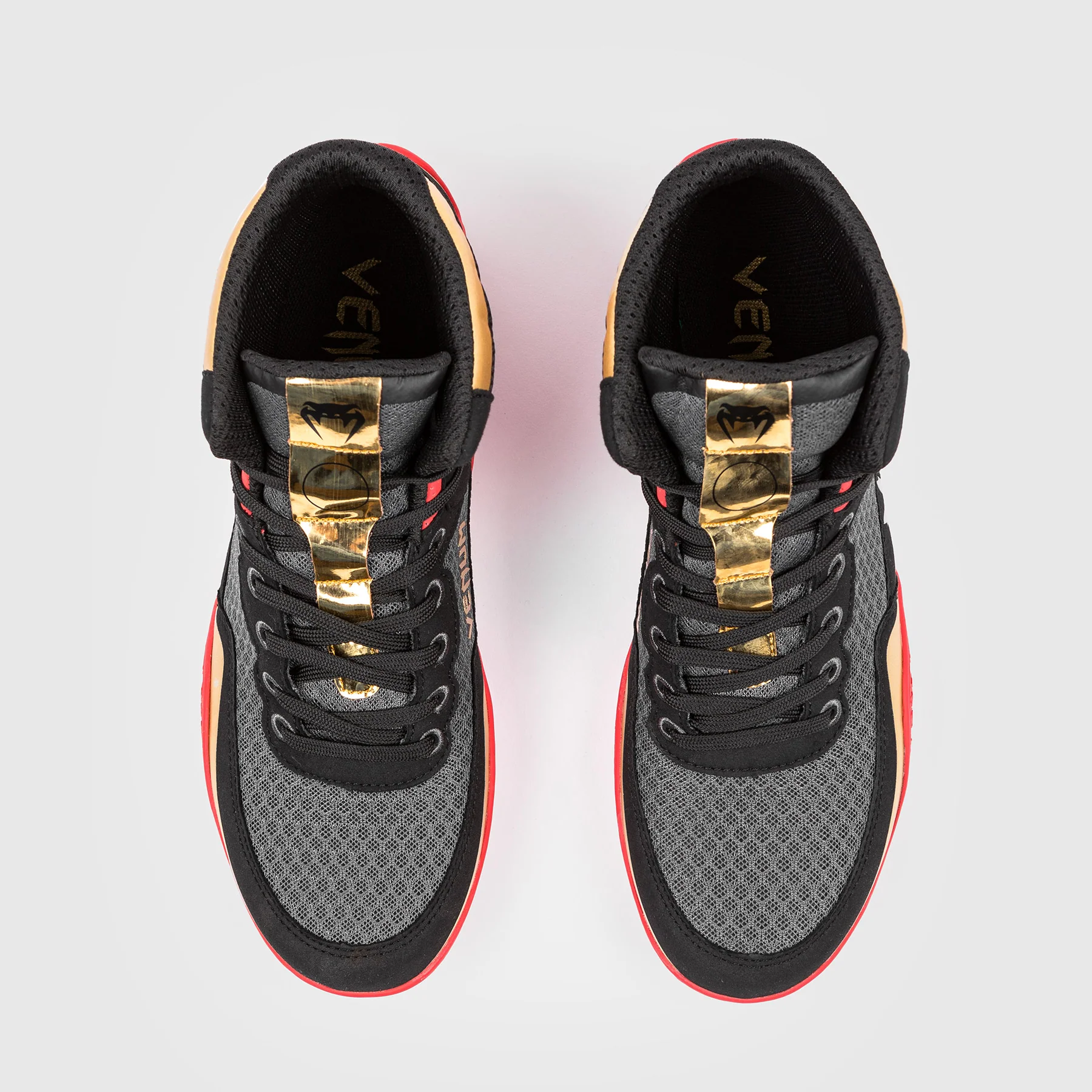 Venum Elite Zapatillas de lucha - Negro/Dorado/Rojo - Image 9