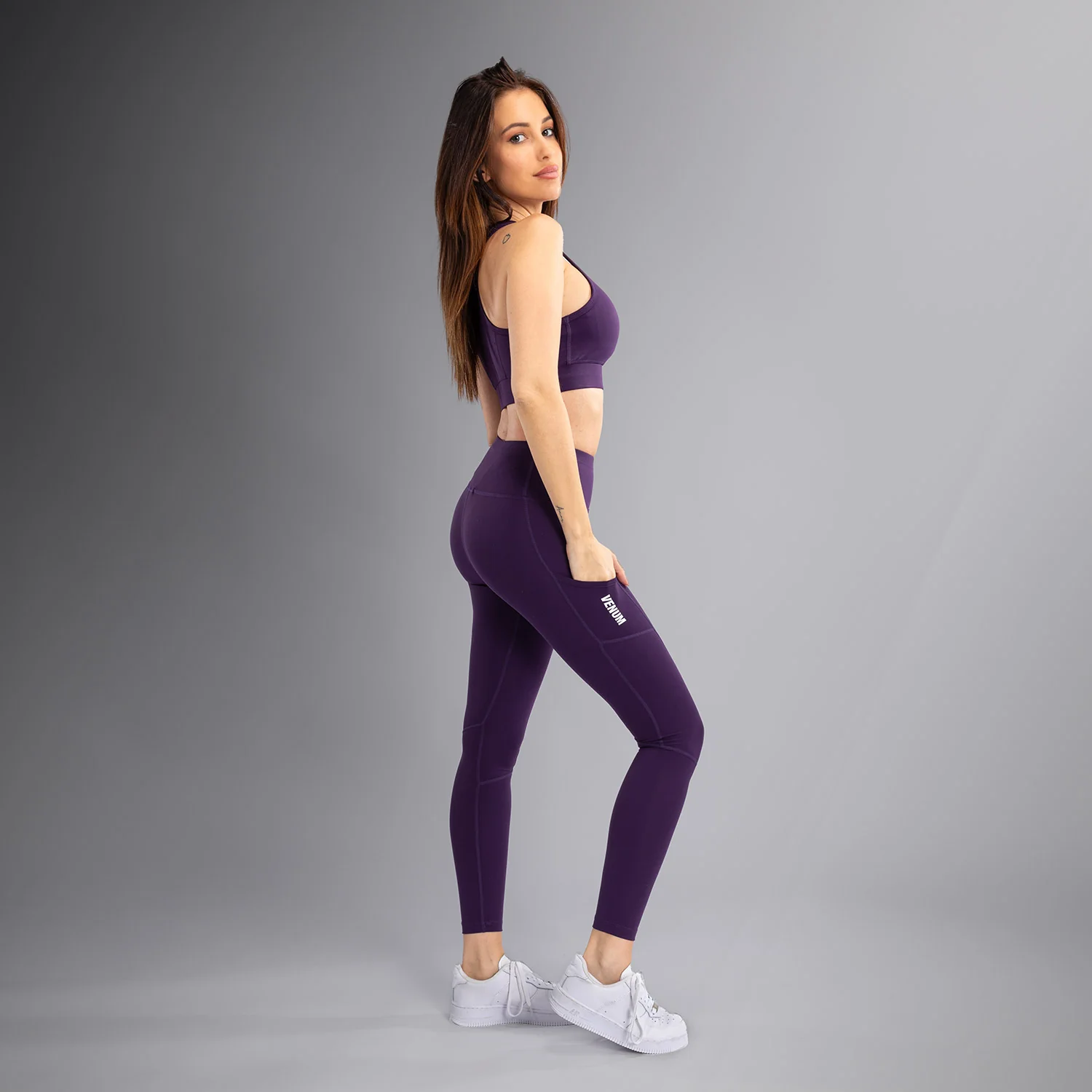 Venum Essential Leggings de Rendimiento es para Muje - Púrpura Profundo - Image 4