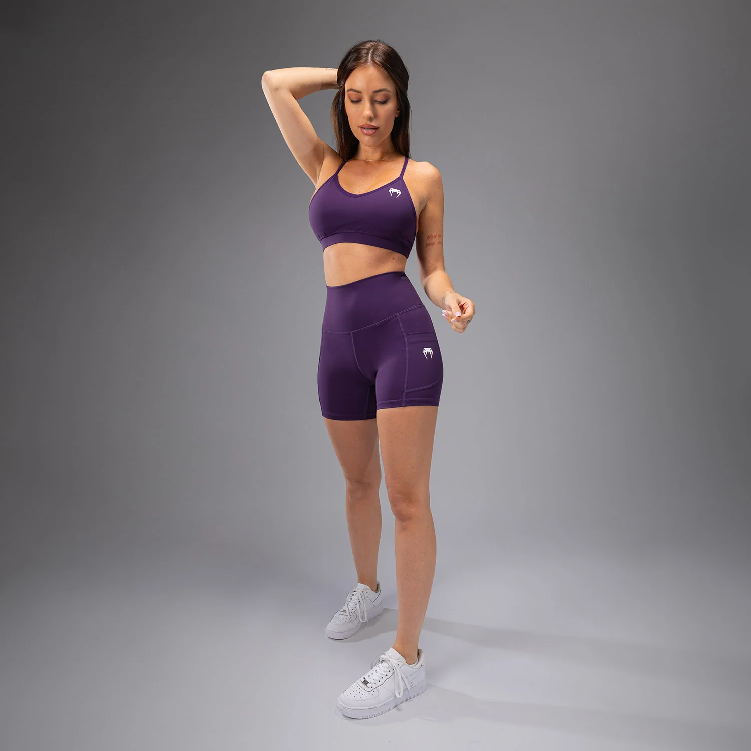 Venum Essential Pantalones Cortos de Ciclismo para Mujer - Púrpura Profundo