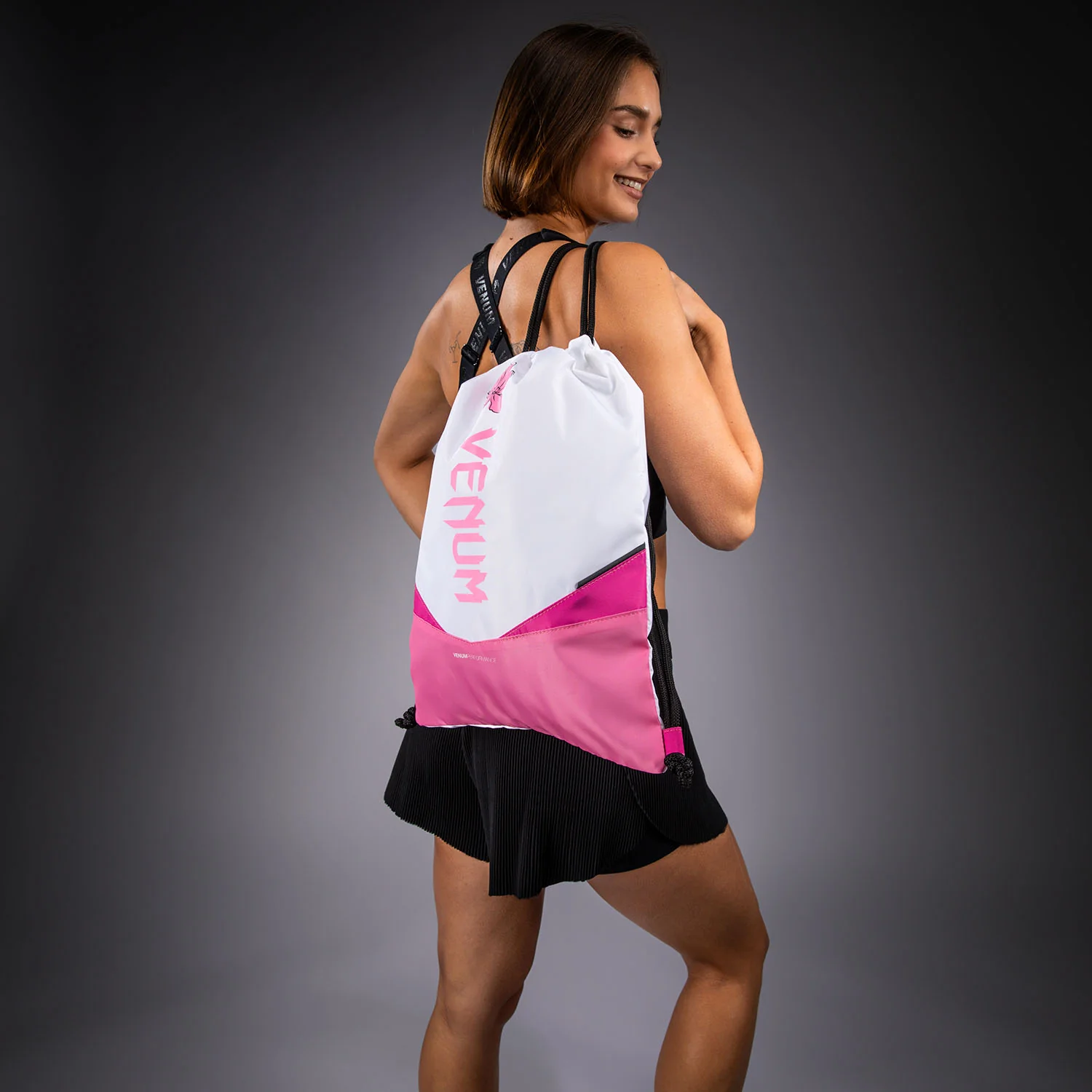 Venum Evo 2 Flower Bolsa de Cuerdas (10-15L) – Blanco/Rosa Caramelo - Image 4