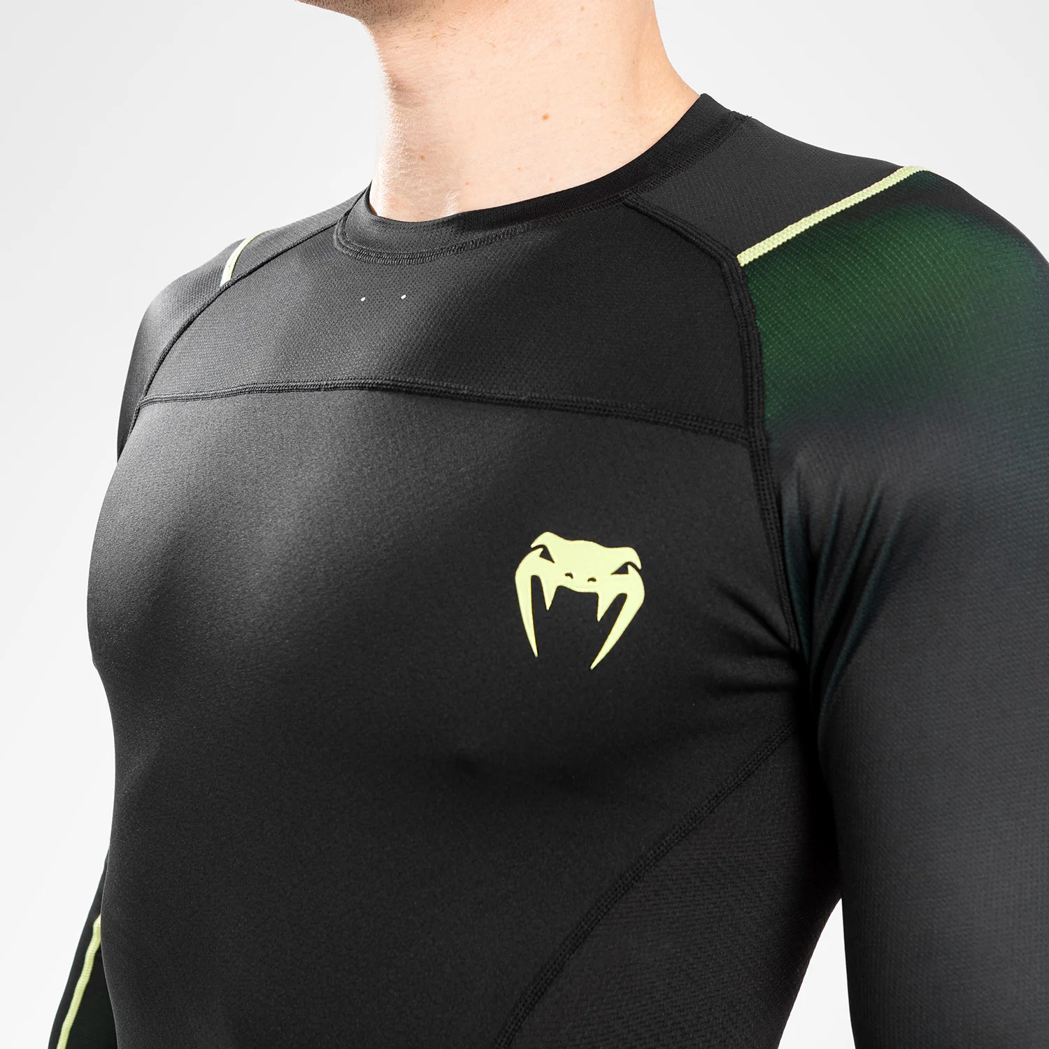 Venum Fusion 2.0 Lycra para hombre - Manga larga - Negro/Amarillo - Image 6