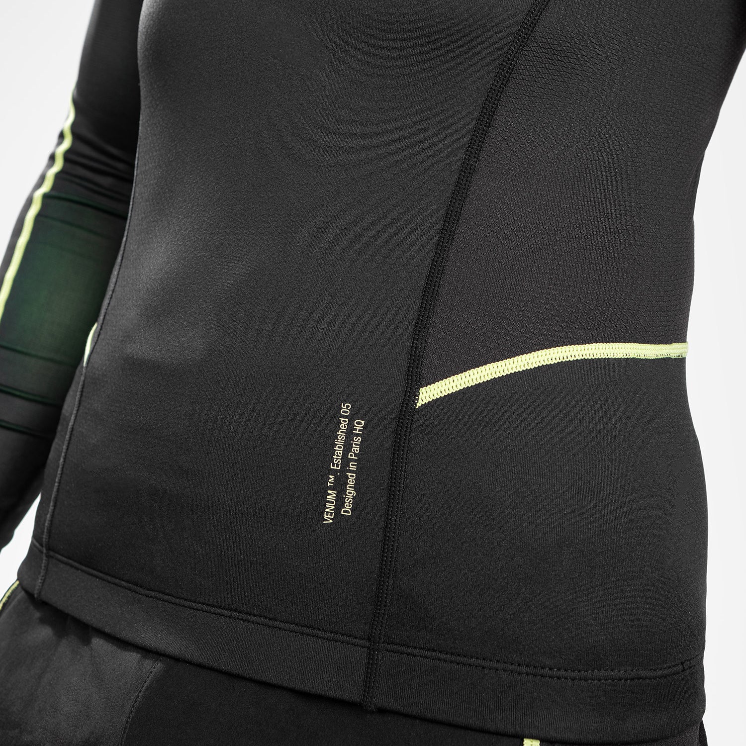 Venum Fusion 2.0 Lycra para hombre - Manga larga - Negro/Amarillo - Image 7