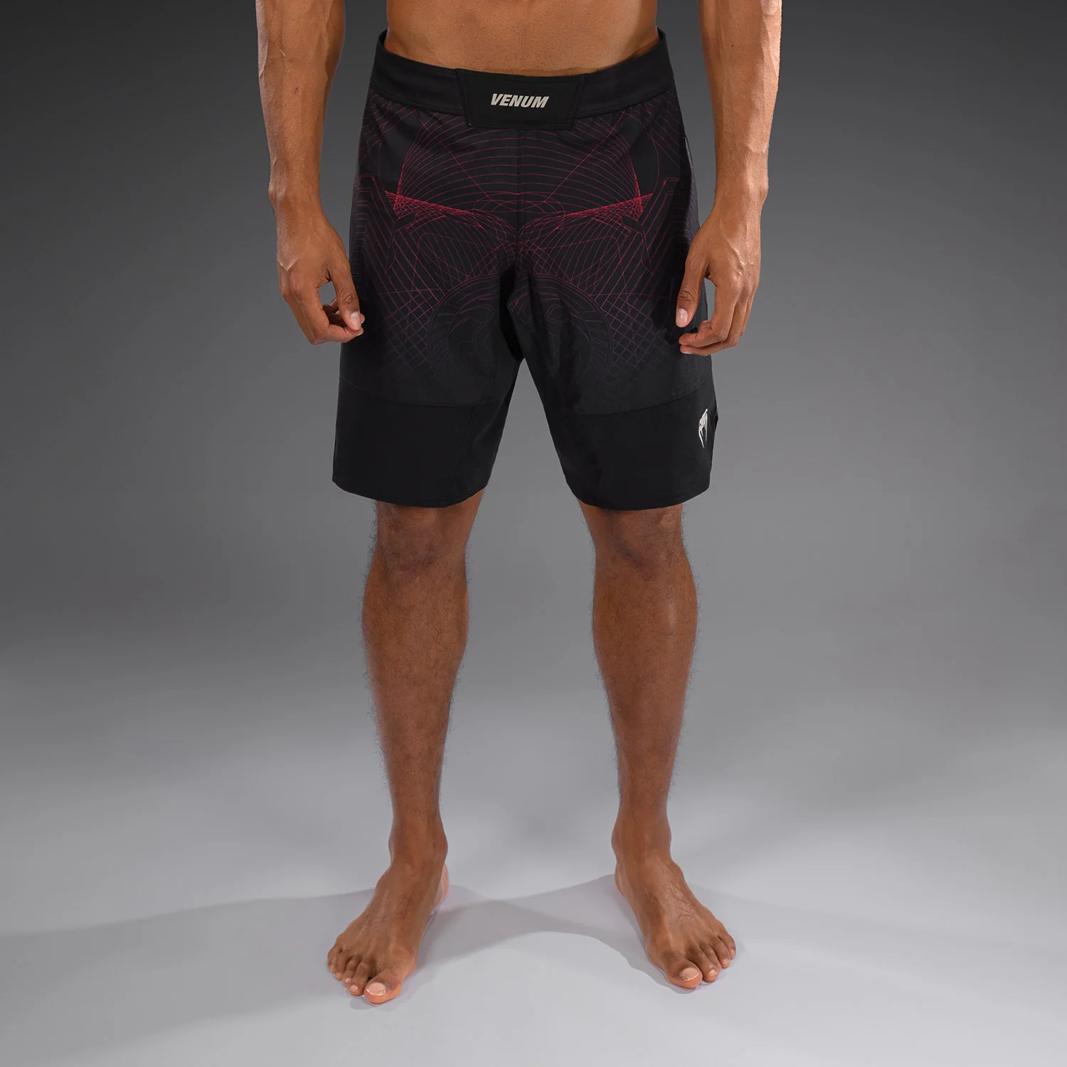 Venum G-Fit Air Pantalones de Lucha para Hombre - Negro Profundo/Rojo Fuego