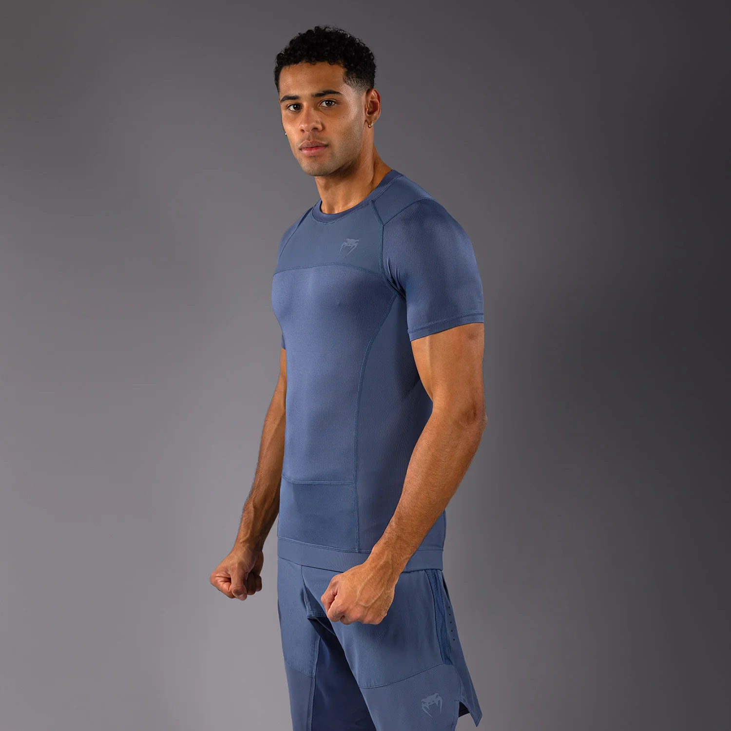 Venum G-Fit Air Rashguard de Manga Corta para Hombre - Azul Niebla - Image 2