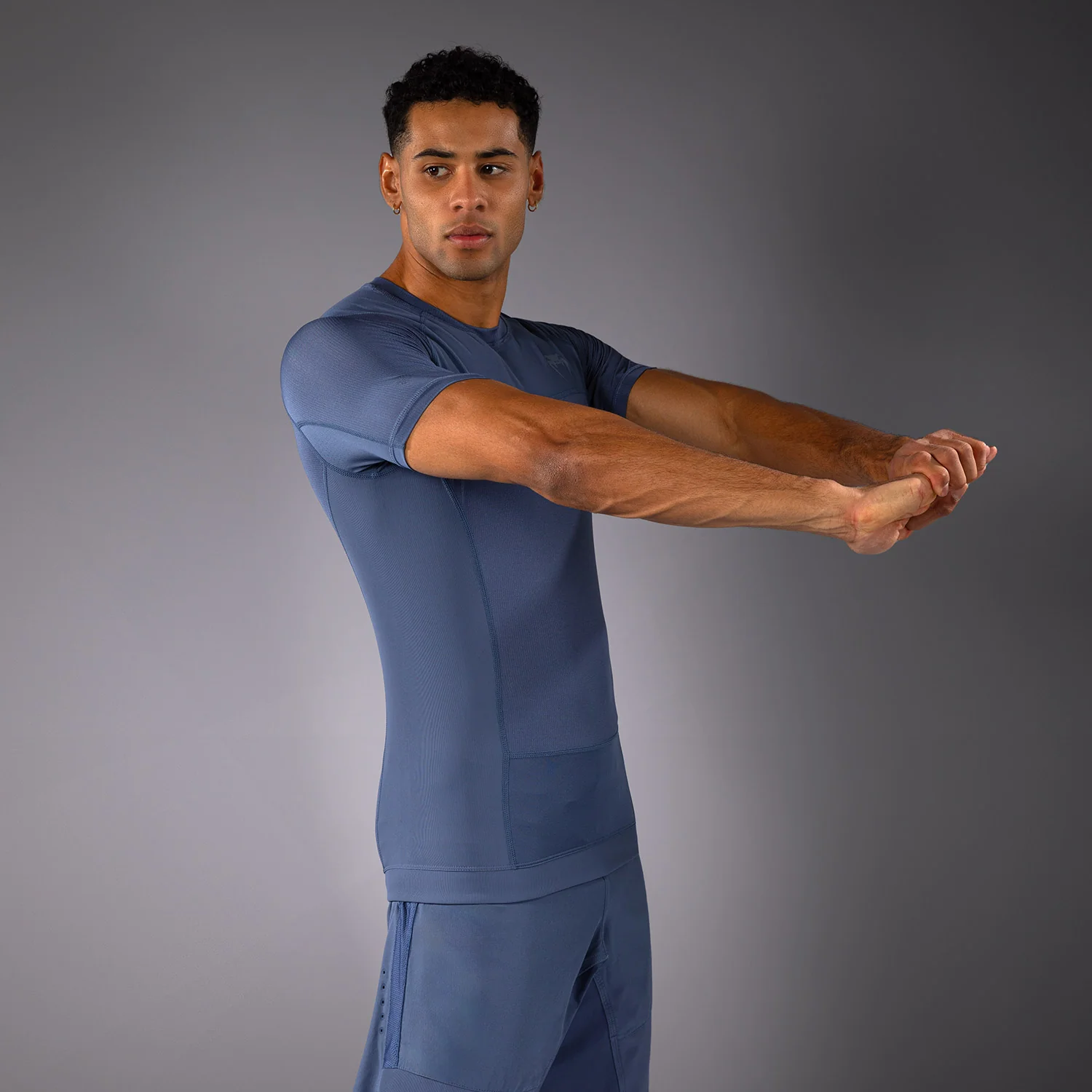 Venum G-Fit Air Rashguard de Manga Corta para Hombre - Azul Niebla - Image 3