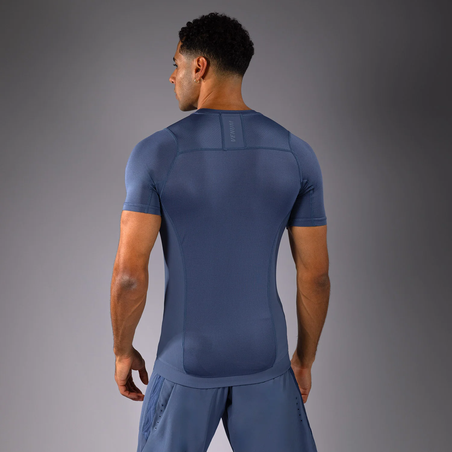Venum G-Fit Air Rashguard de Manga Corta para Hombre - Azul Niebla - Image 4