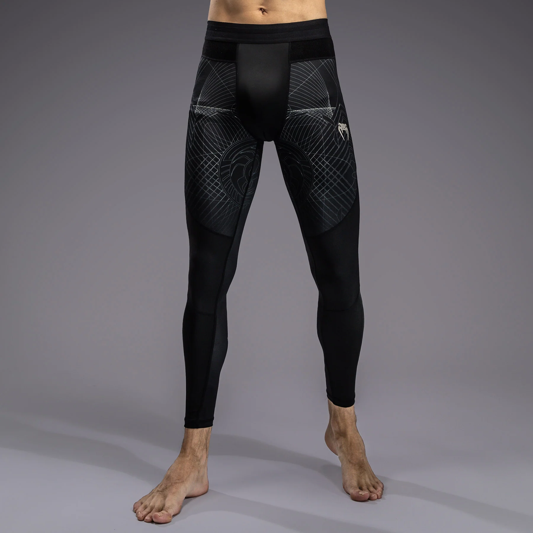 Venum G-Fit Air Spats para Hombre - Negro Profundo/Arena del desierto