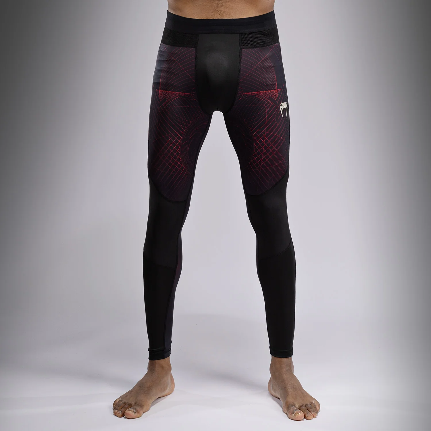 Venum G-Fit Air Spats para Hombre - Negro Profundo/Rojo Fuego
