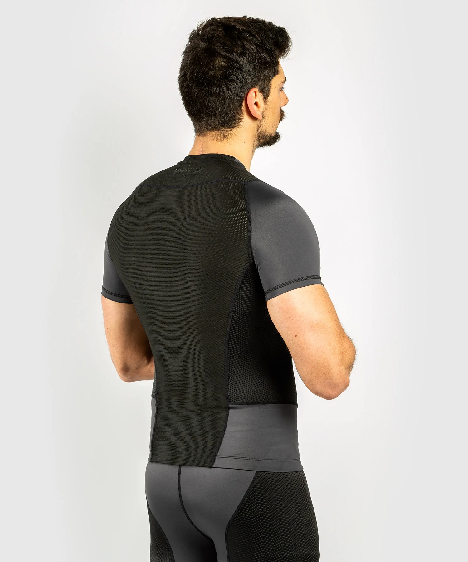 Venum G-Fit Rashguard - Manga corta - Gris/Negro - Image 4