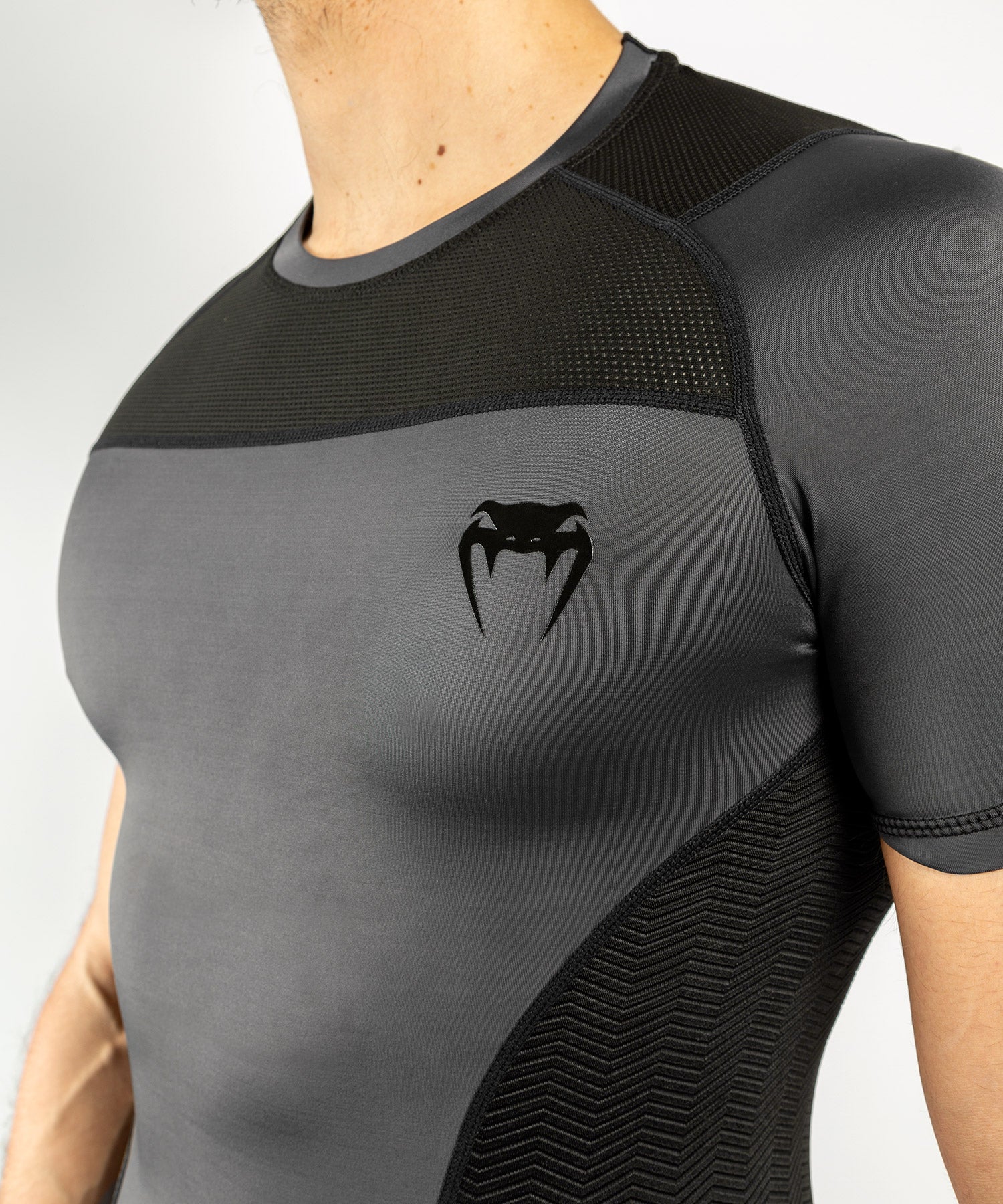Venum G-Fit Rashguard - Manga corta - Gris/Negro - Image 5