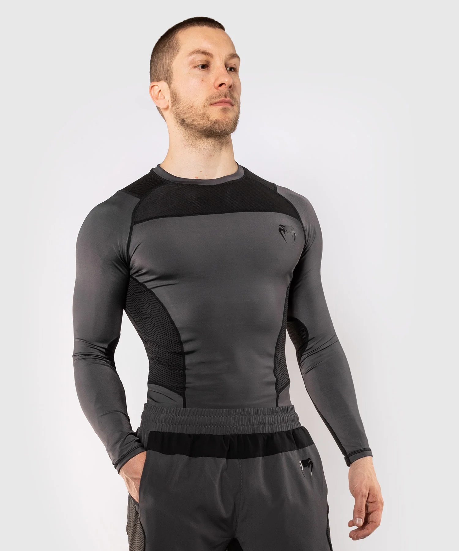 Venum G-Fit Rashguard - Manga larga - Gris/Negro - Image 10