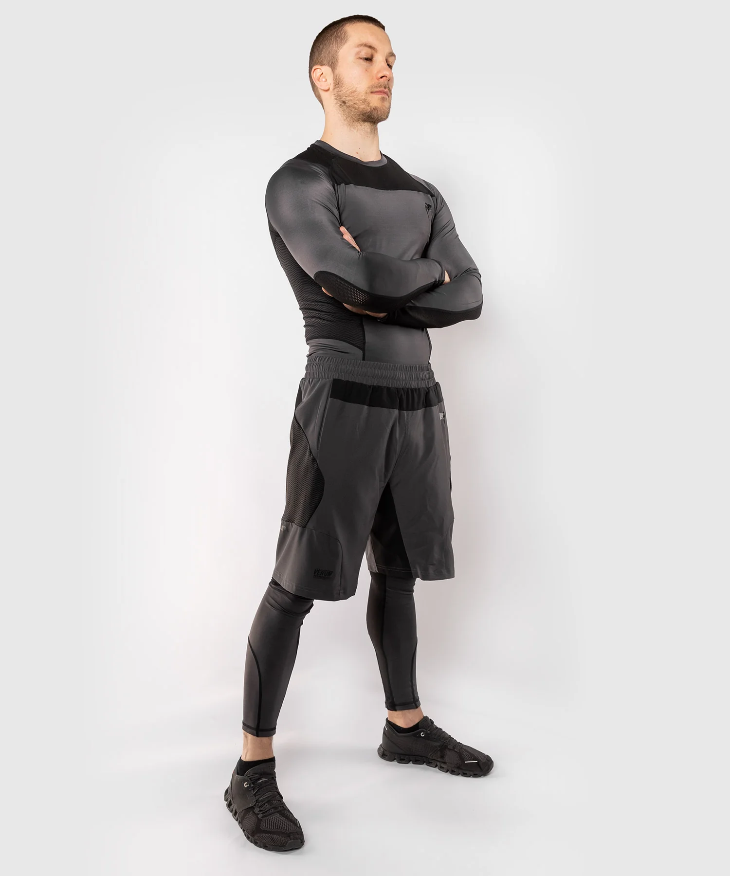 Venum G-Fit Rashguard - Manga larga - Gris/Negro - Image 6