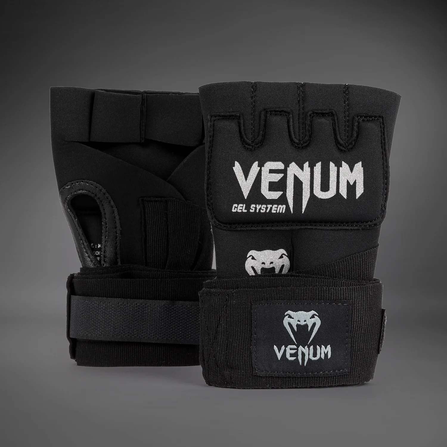 Venum Gel Kontact Quick Wraps - Negro/Plata