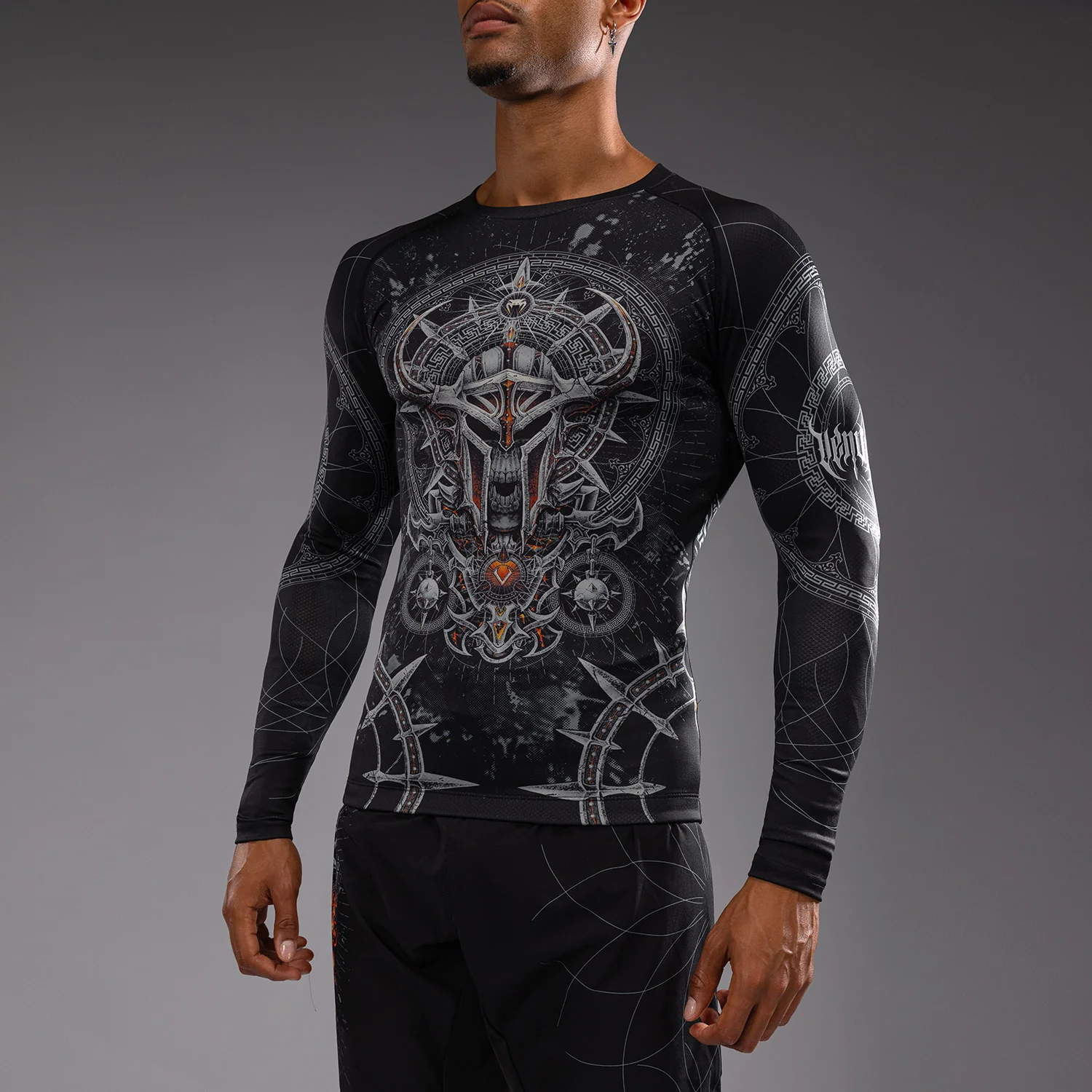Venum Gladiator 5.0 Camiseta De Manga Larga Para Hombre - Negro/Plata - Image 5