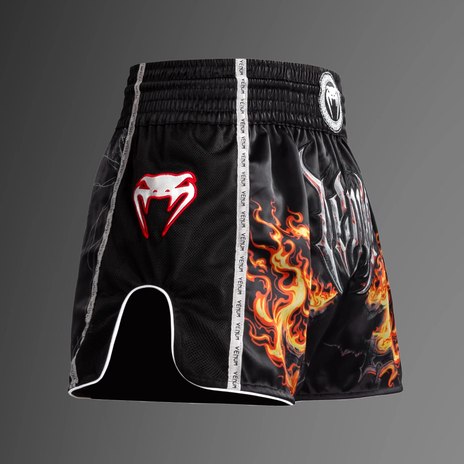 Venum Gladiator 5.0 Pantalones Cortos De Muay Thai - Negro/Naranja Neón - Image 3