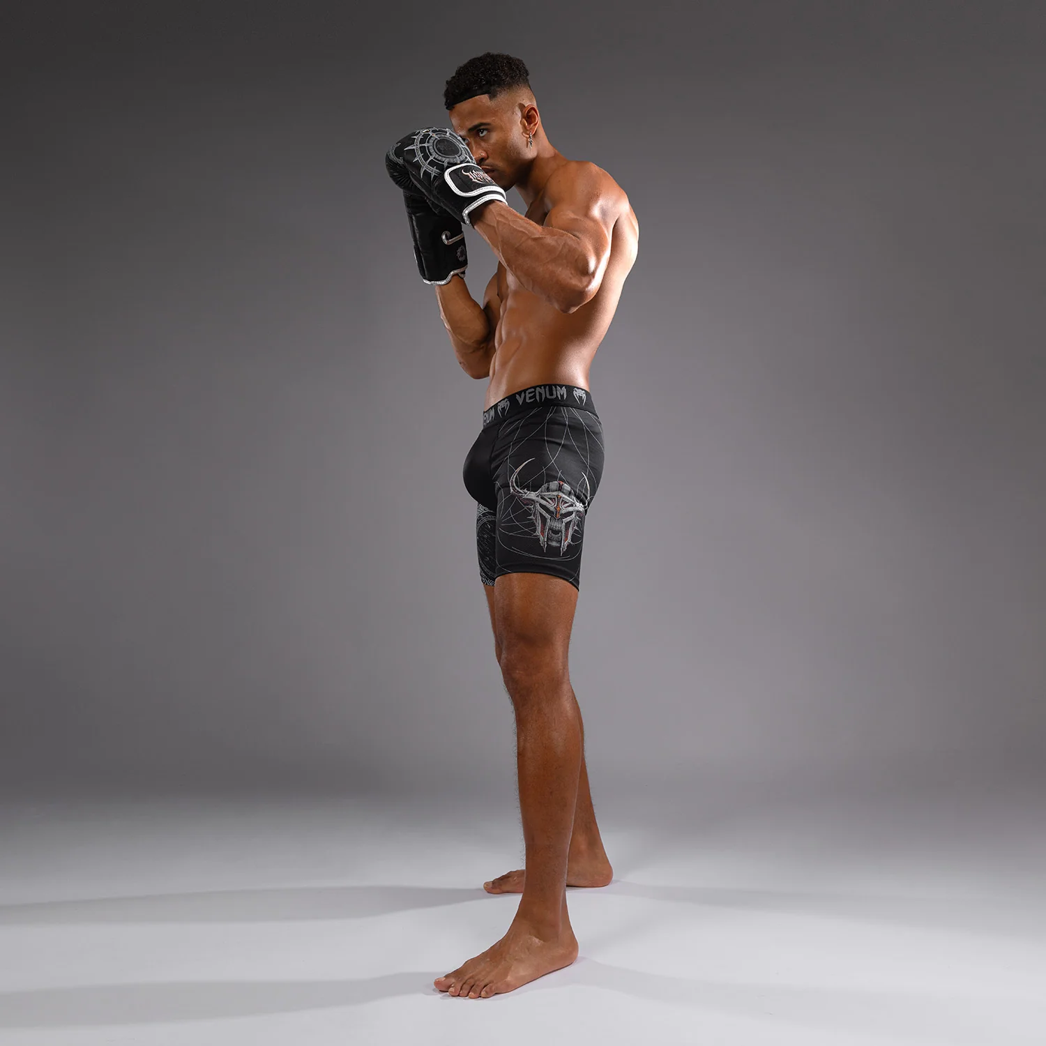 Venum Gladiator 5.0 Pantalones Vale Tudo Para Hombre - Negro/Plateado - Image 6