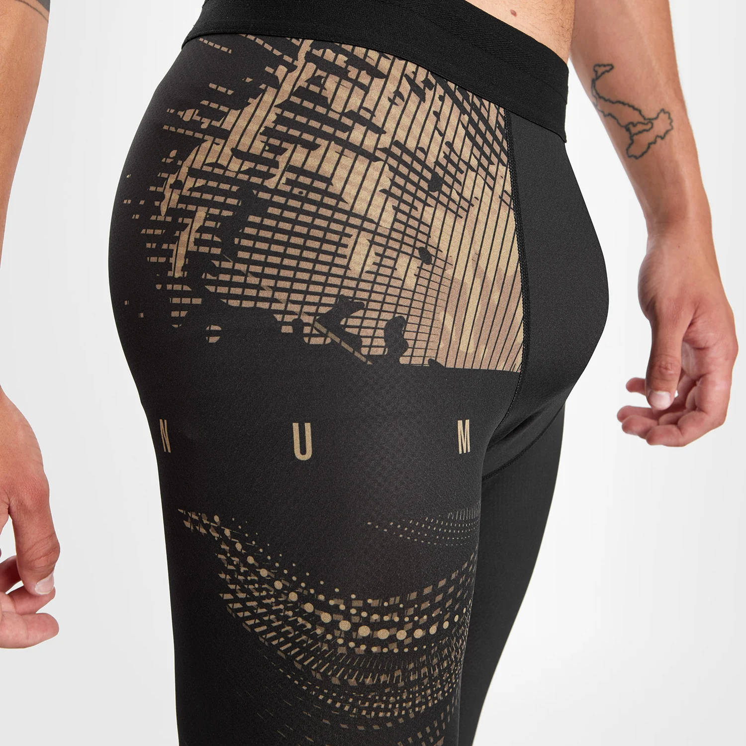 Venum Gorilla Jungle Pantalones de compresión - Negro/Arena - Image 5