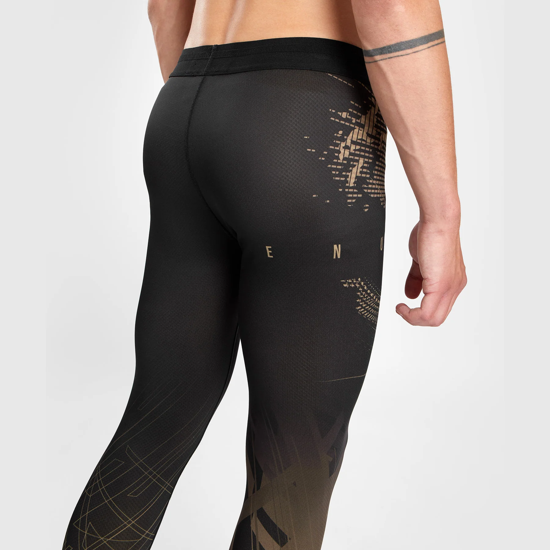 Venum Gorilla Jungle Pantalones de compresión - Negro/Arena - Image 7