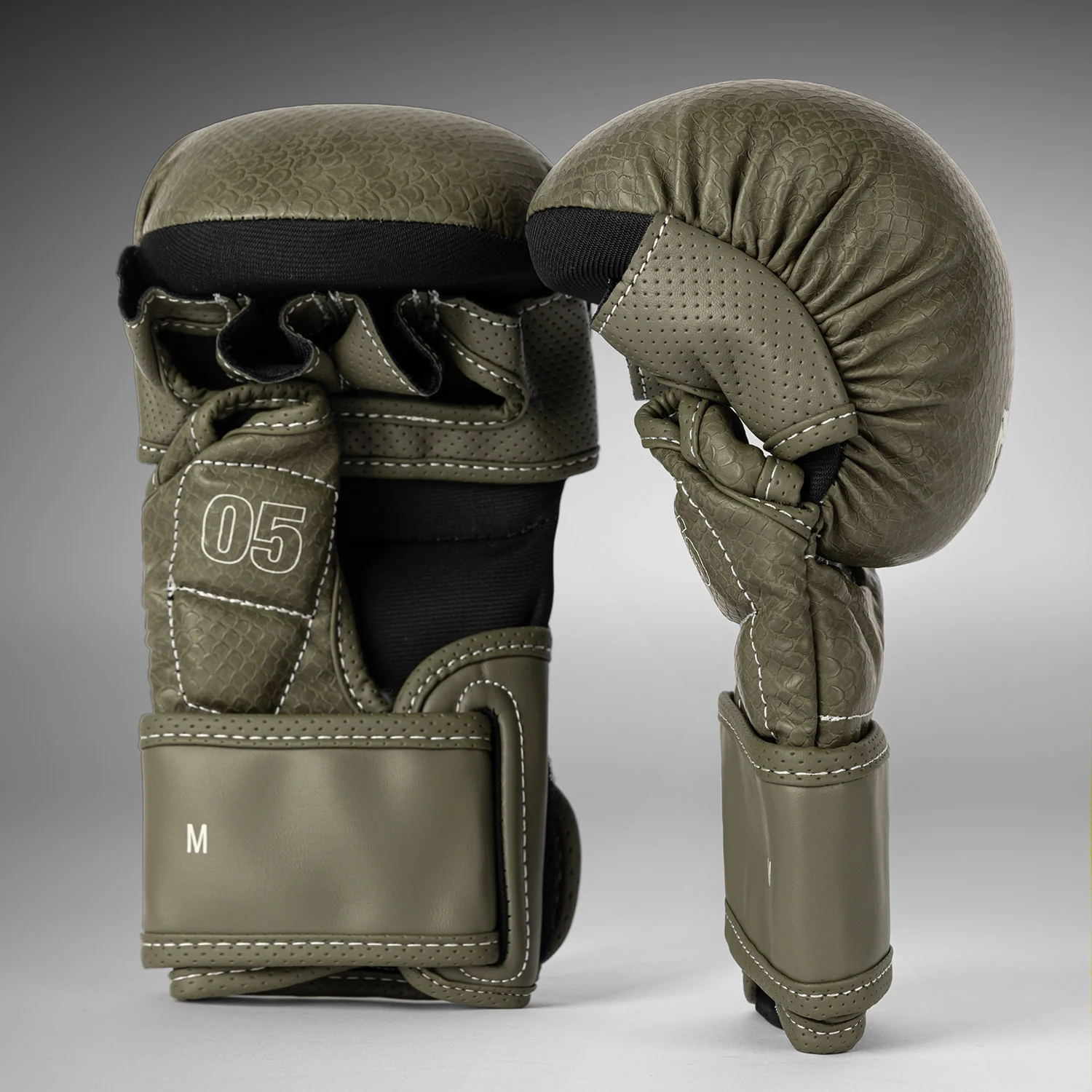 Venum Impact Evo Scales Guantes de sparring MMA - Verde militar - Image 3