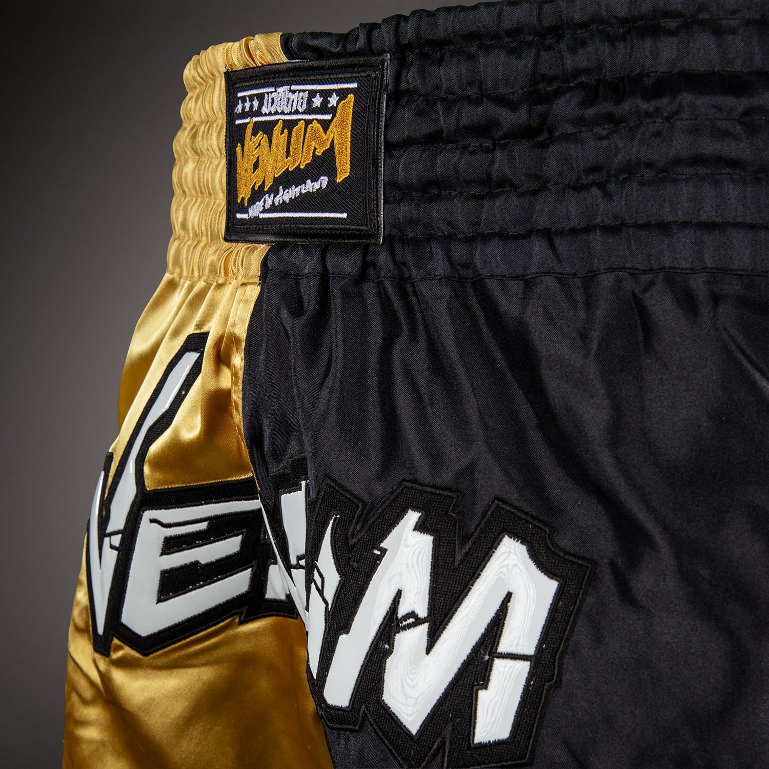 Venum Inferno 2.0 Pantalones Cortos de Muay Thai - Negro/Oro - Image 6