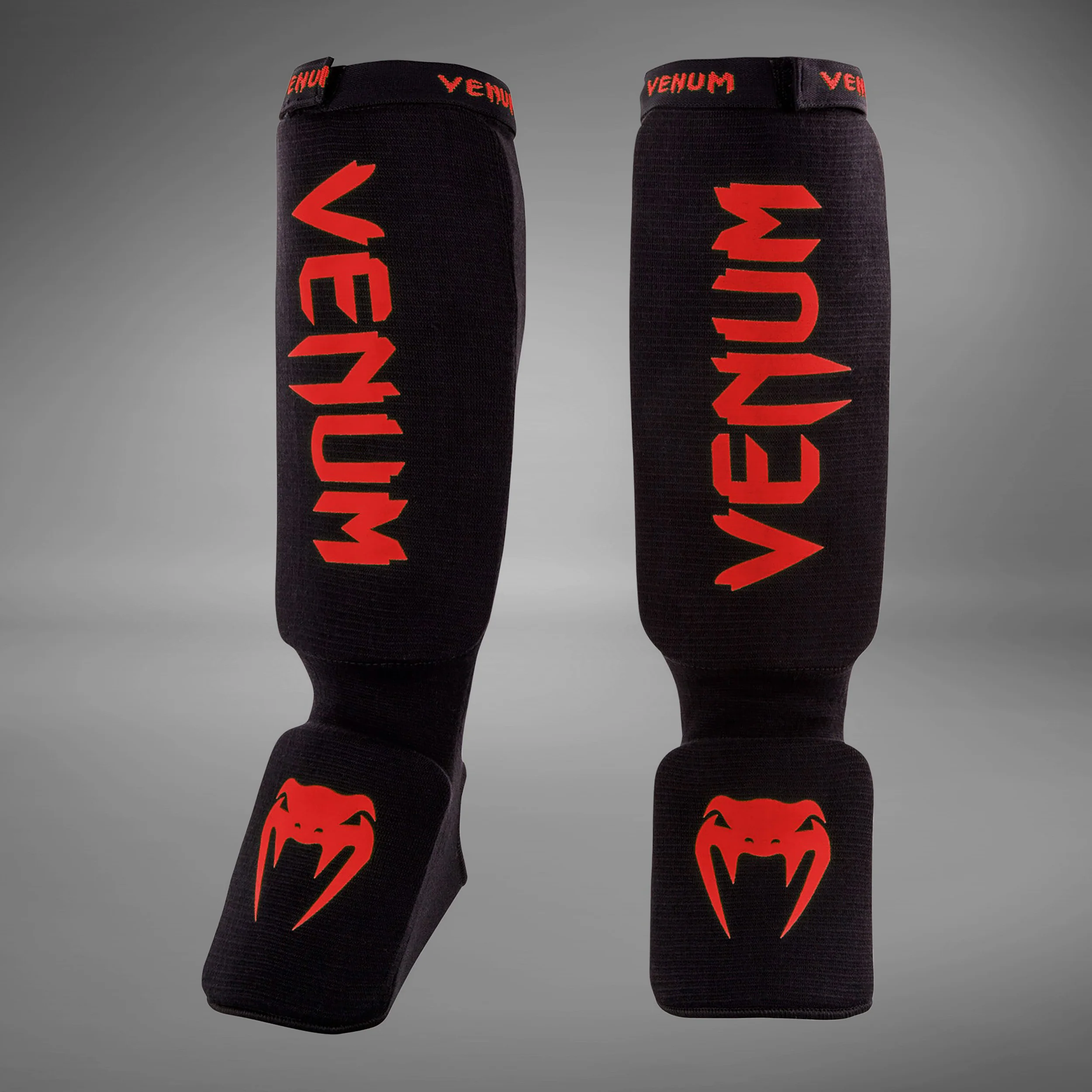 Venum Kontact Espinilleras - Negro/Rojo