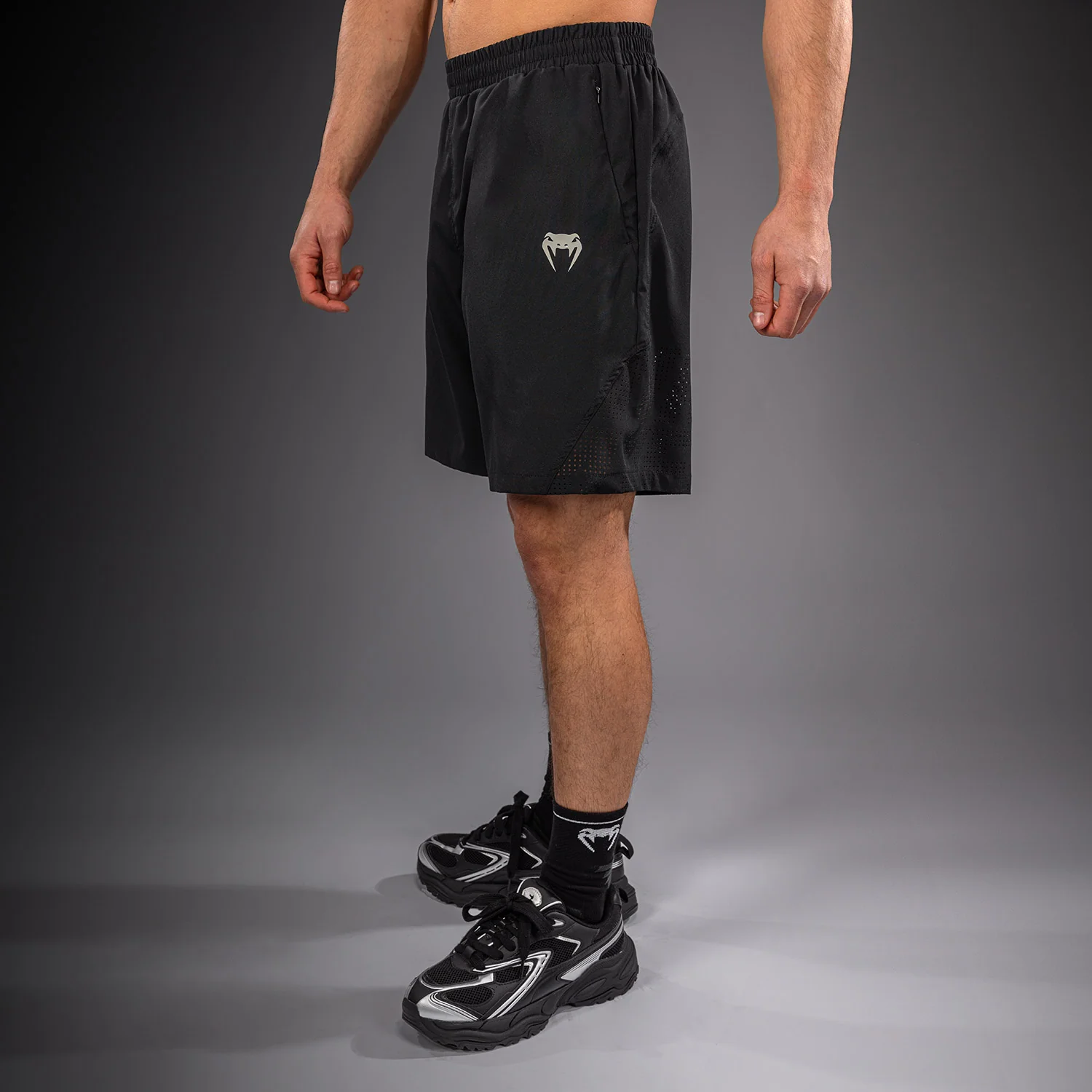 Venum Lazer Short de Entrenamiento - Negro/Gris - Image 3
