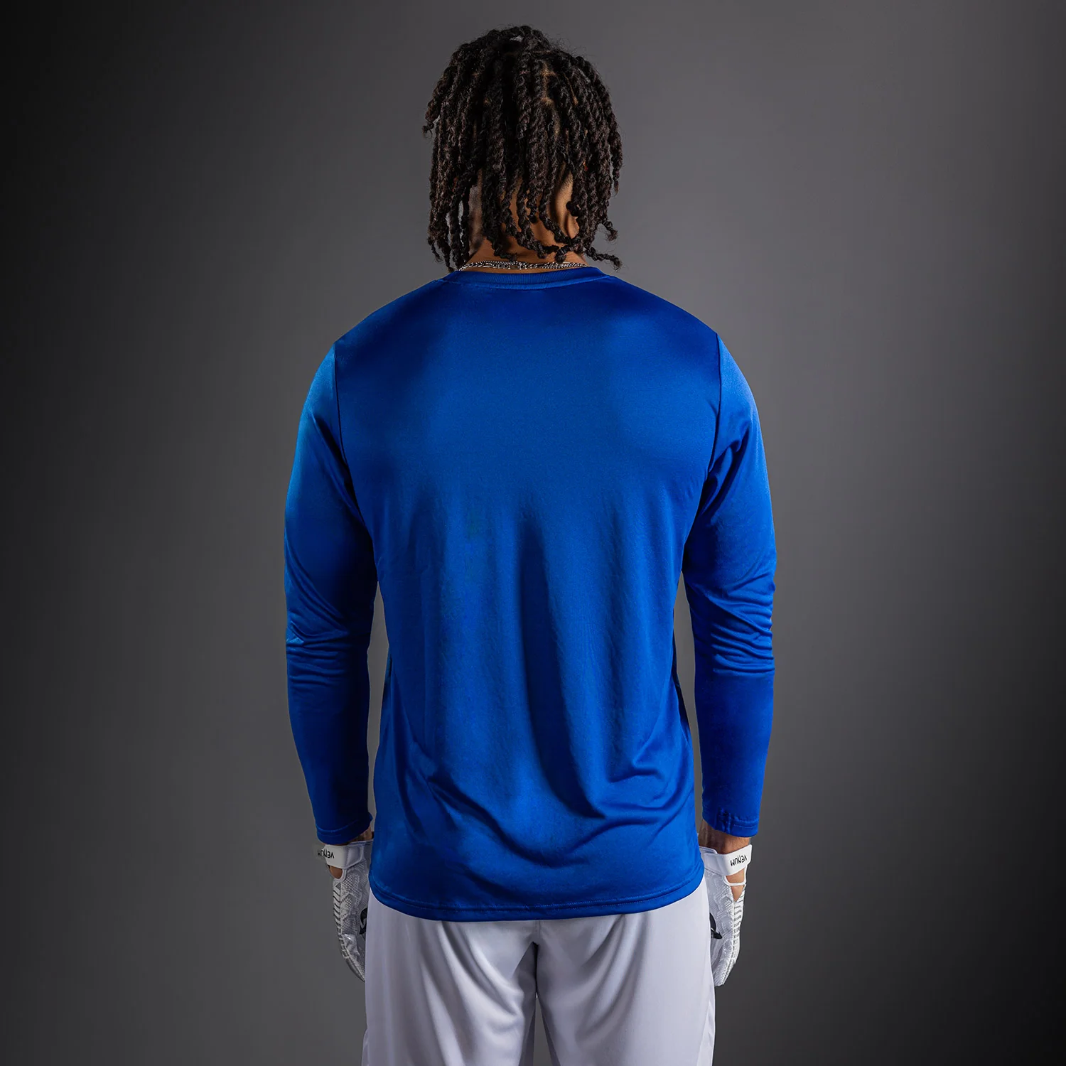 Venum Lineup Camiseta de Manga Larga Performance - Azul Real/Blanco - Image 4