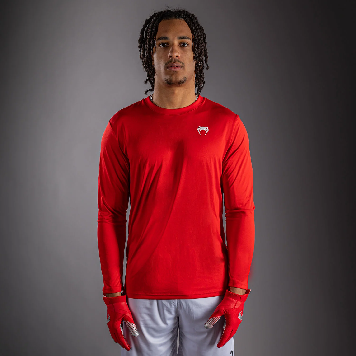 Venum Lineup Camiseta de Manga Larga - Rojo/Blanco