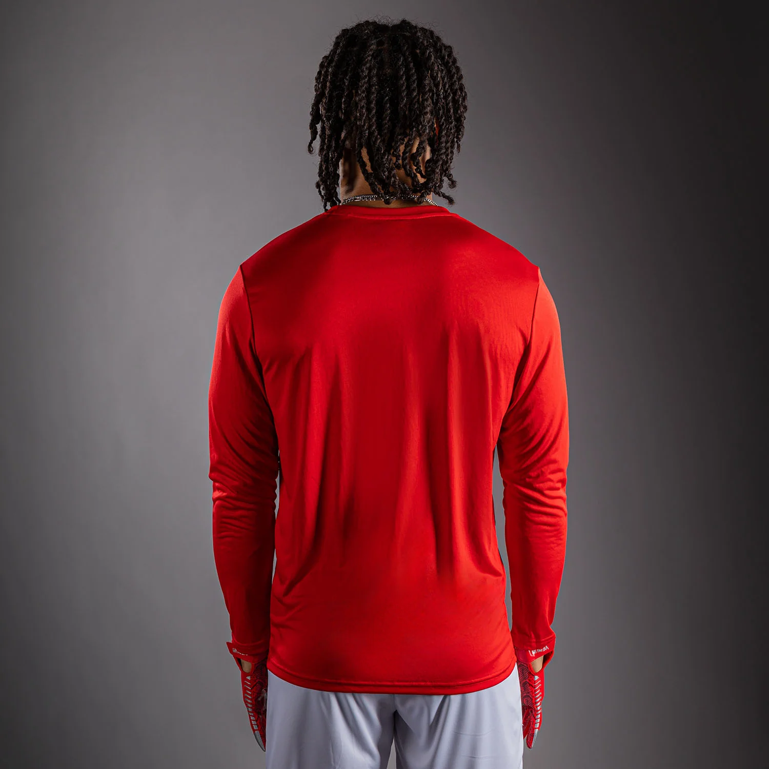 Venum Lineup Camiseta de Manga Larga - Rojo/Blanco - Image 3