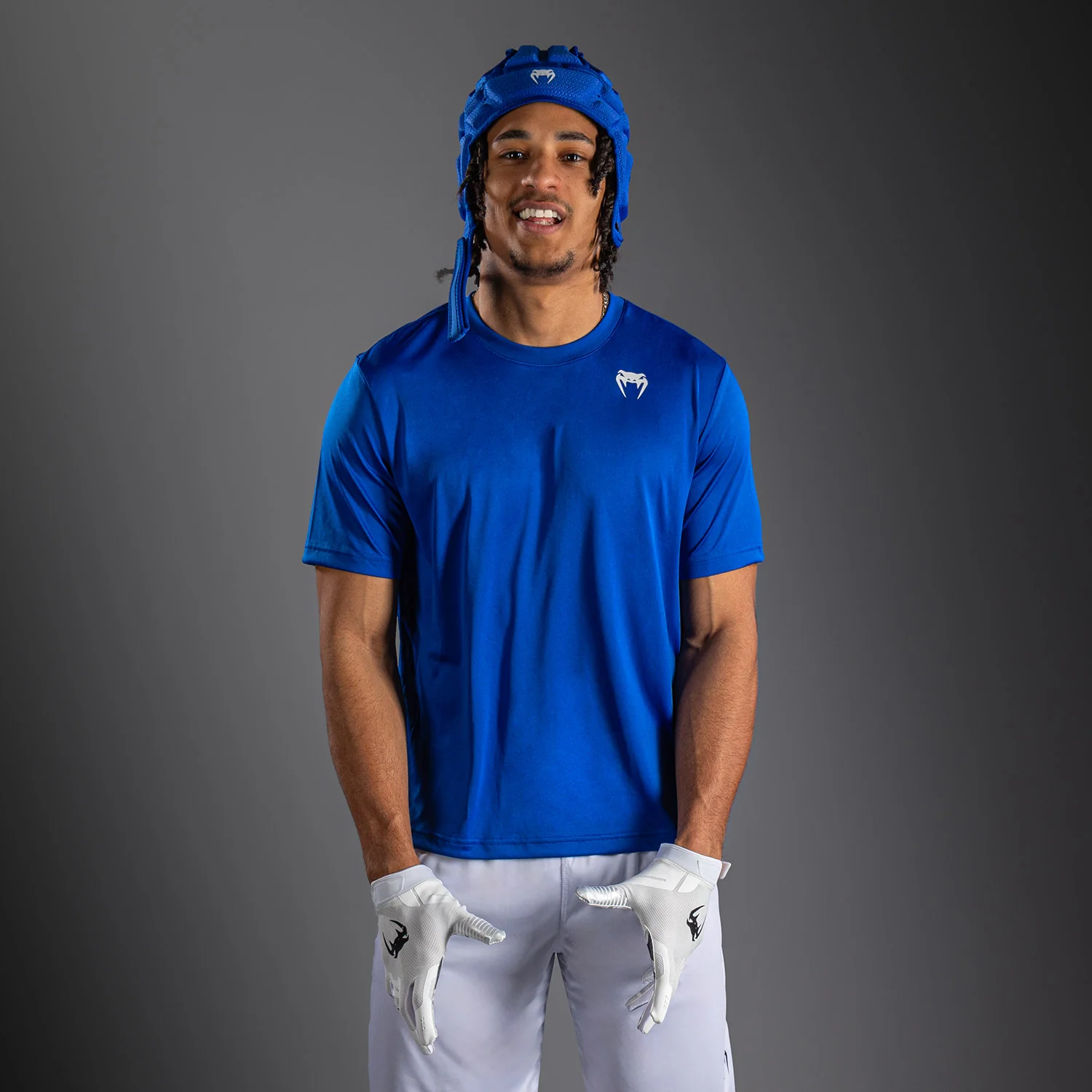 Venum Lineup Camiseta Manga Corta Performance - Azul Real/Blanco