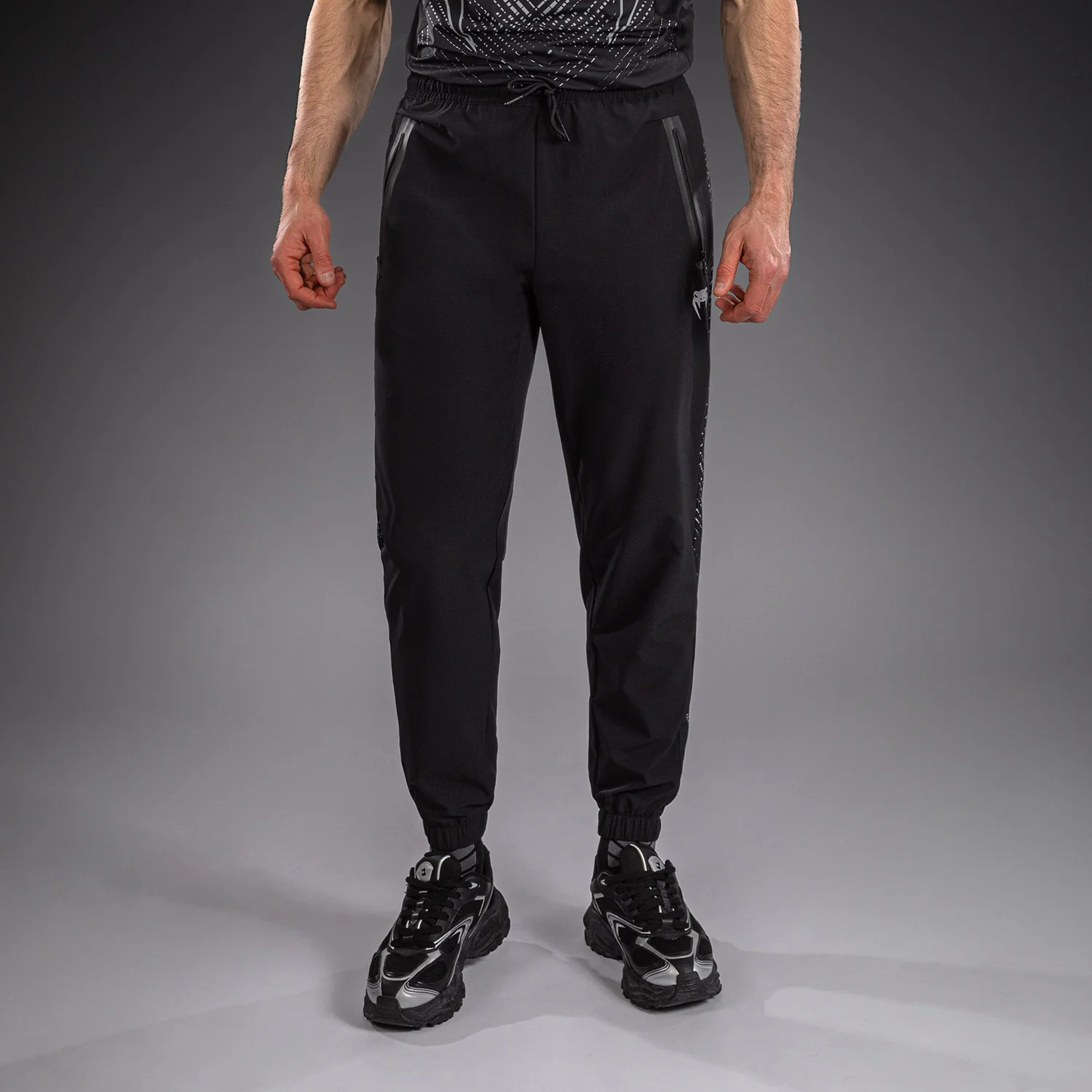 Venum Midnight Fury Pantalones de Chándal – Negro/Gris/Plata