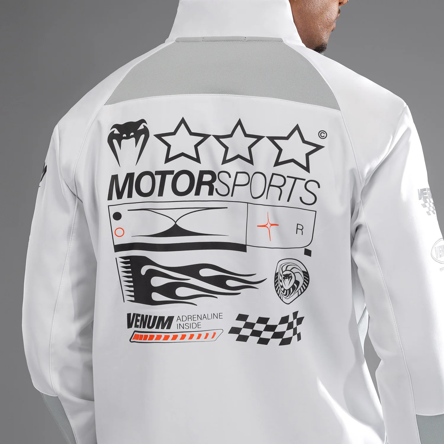 Venum Motorsport Chaqueta Softshell - Blanco Nieve - Image 9