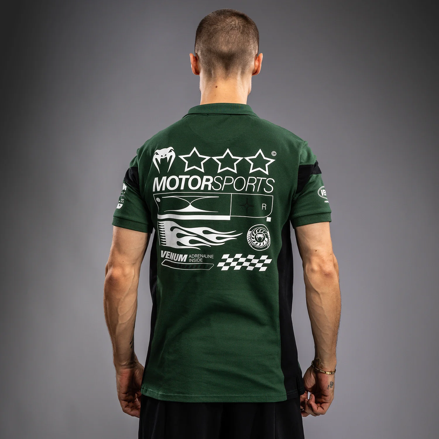 Venum Motorsport Polo de Algodón - Bosque Profundo