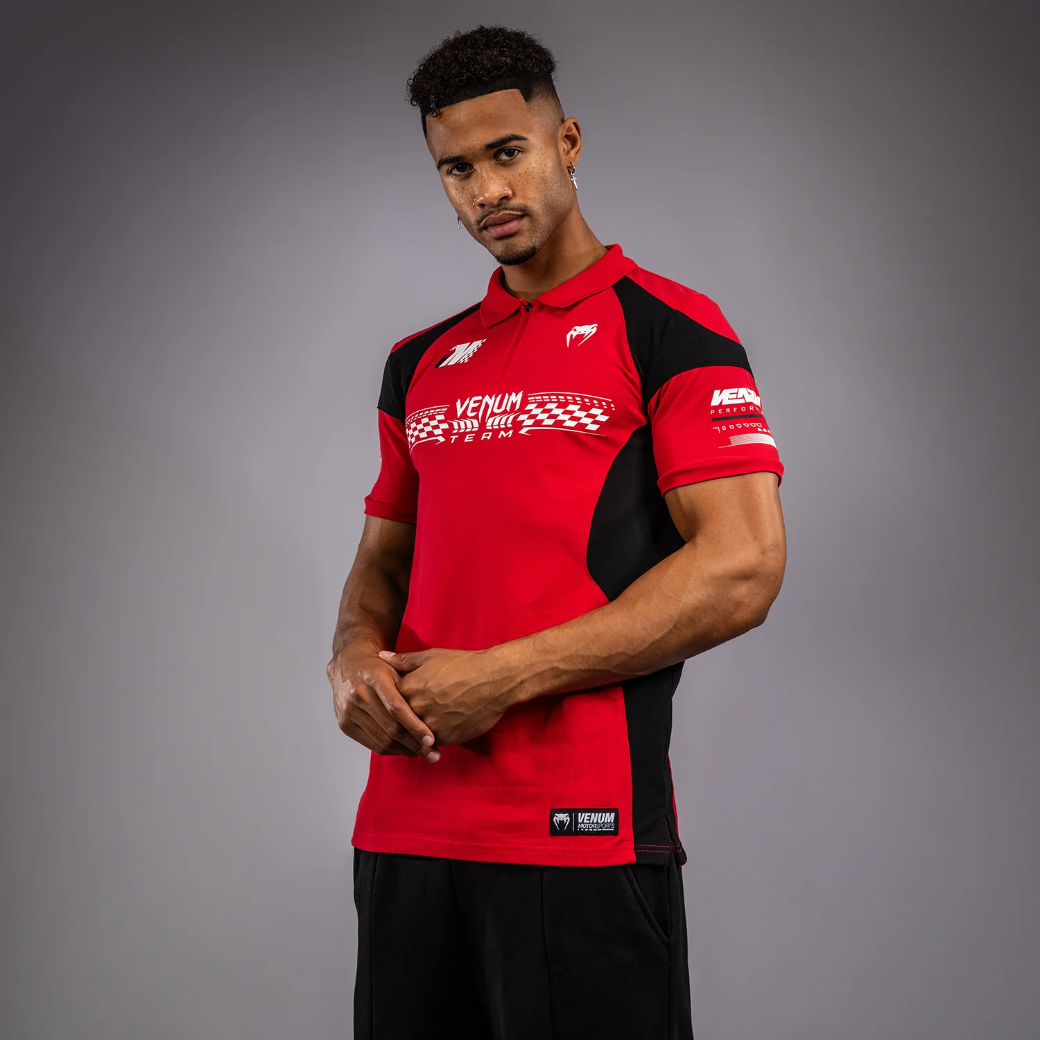 Venum Motorsport Polo de Algodón - Rojo de Corredor - Image 3