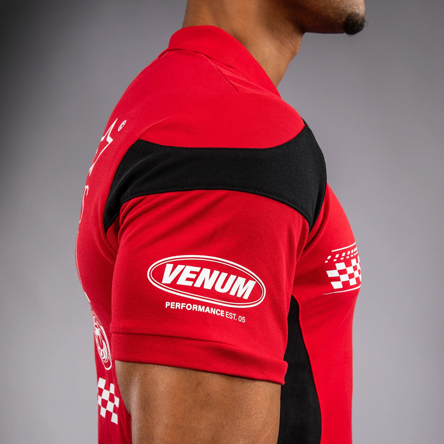 Venum Motorsport Polo de Algodón - Rojo de Corredor - Image 7