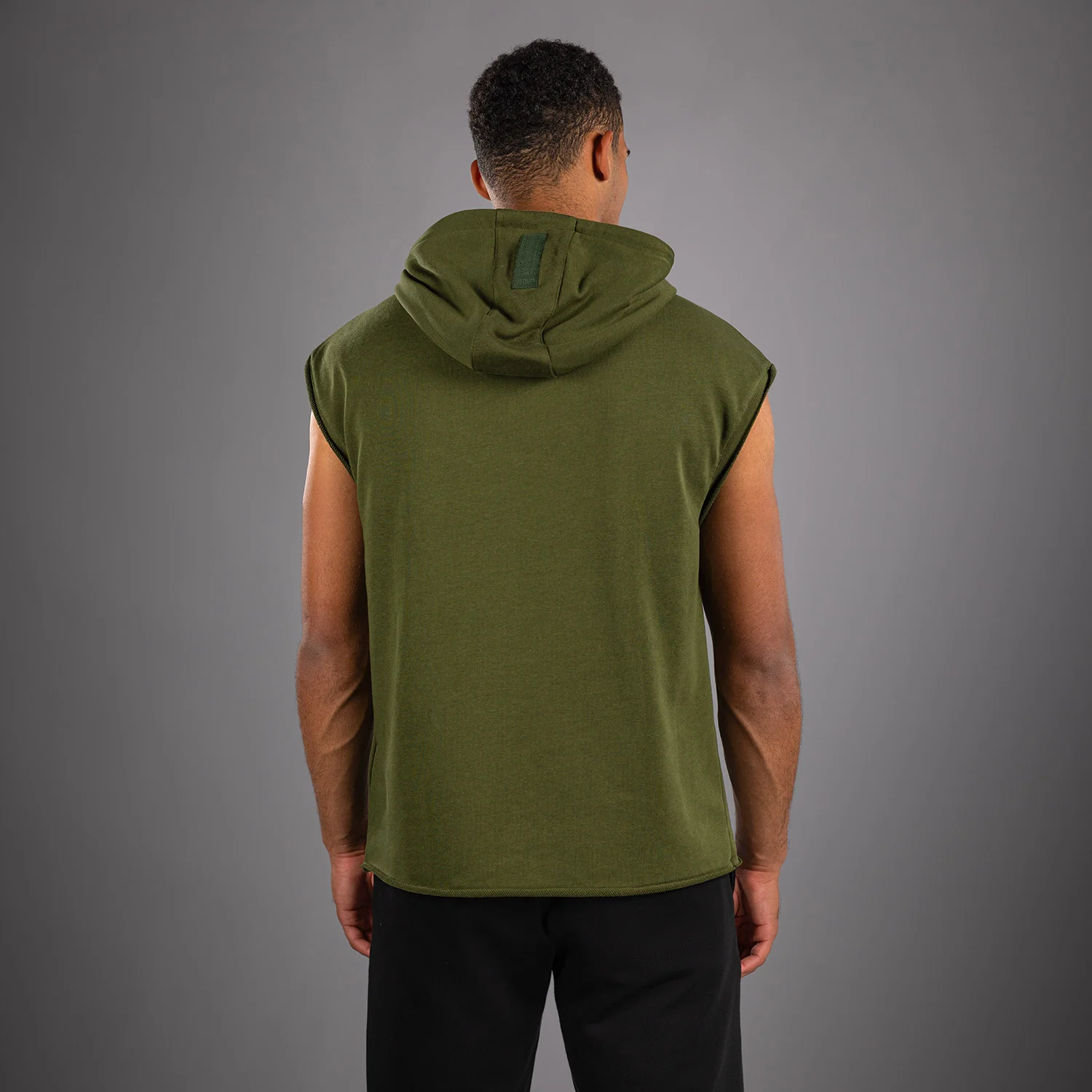 Venum Muay Thai VT Sudadera con Capucha Sin Mangas – Verde Militar - Image 3