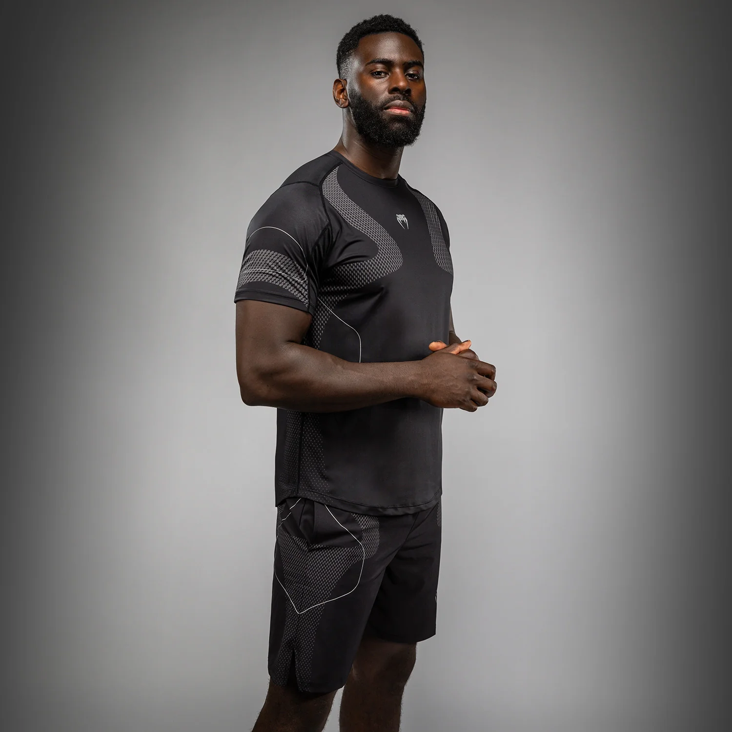 Venum Nexus Dry-Tech Camiseta – Negro/Plata - Image 2