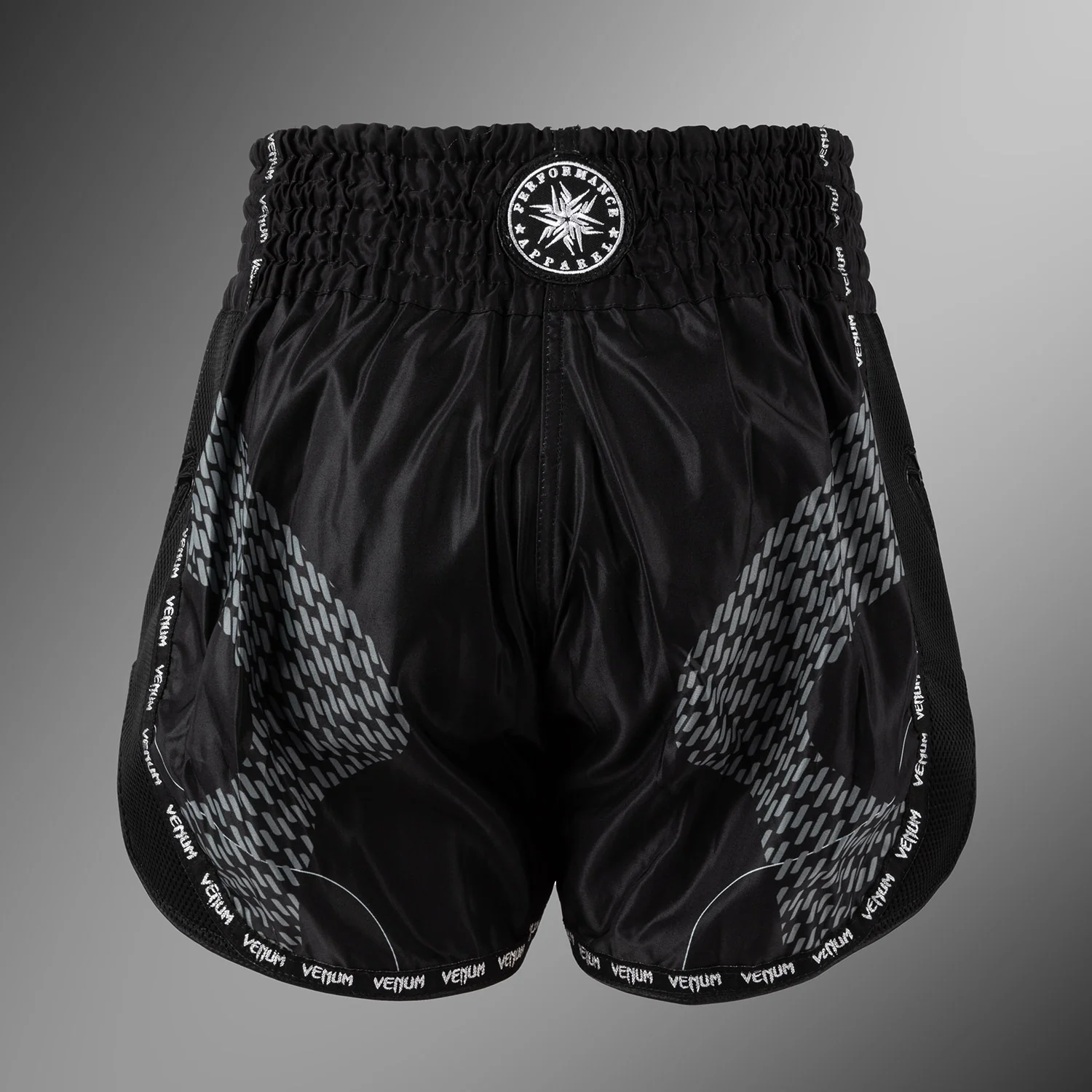 Venum Nexus Pantalones Cortos de Muay Thai – Negro/Plata - Image 3