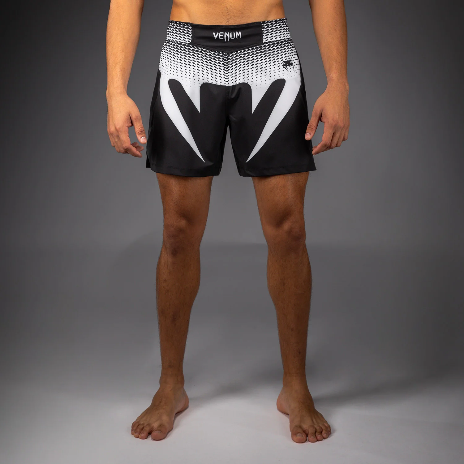 Venum No Gi Pantalones Cortos de Lucha - Negro/Blanco