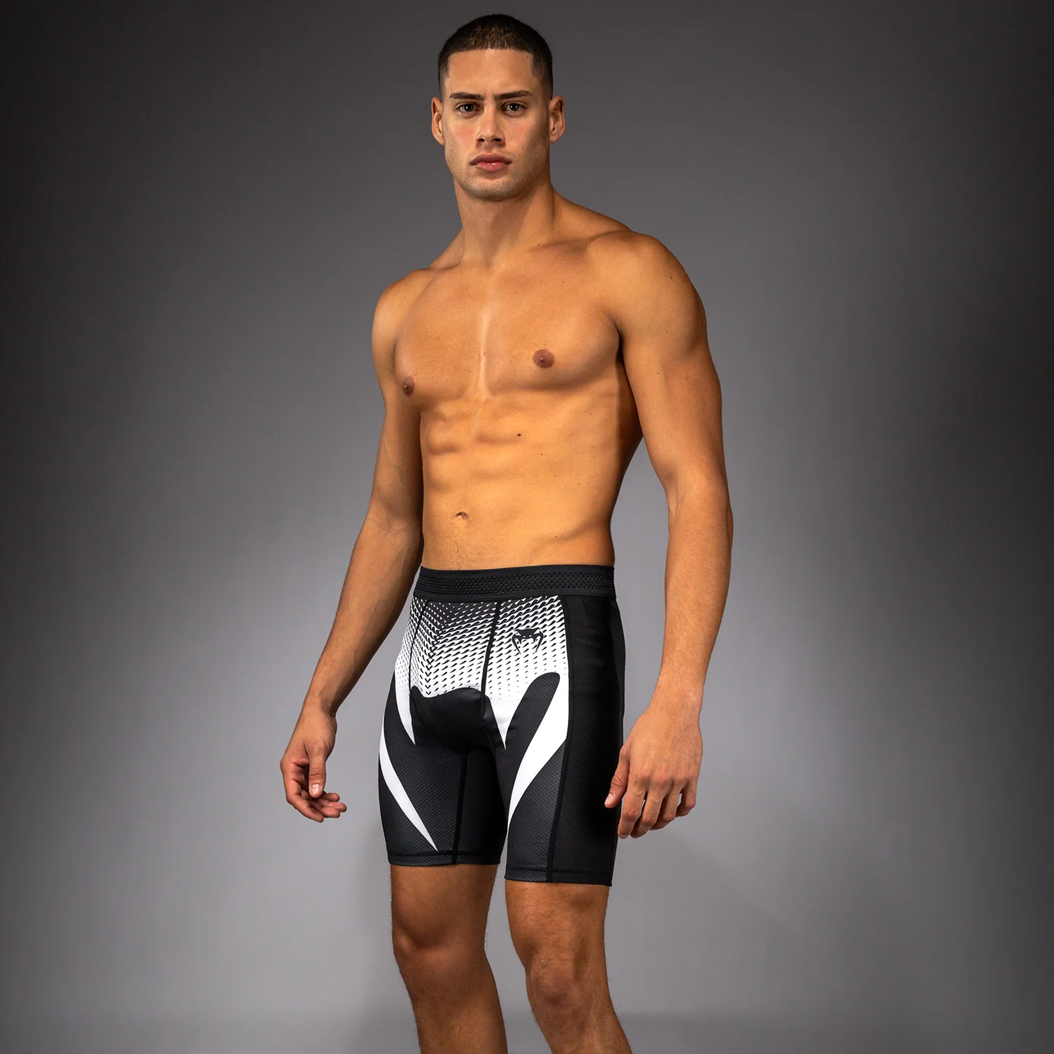 Venum No Gi Pantalones Cortos Vale Tudo - Negro/Blanco - Image 7