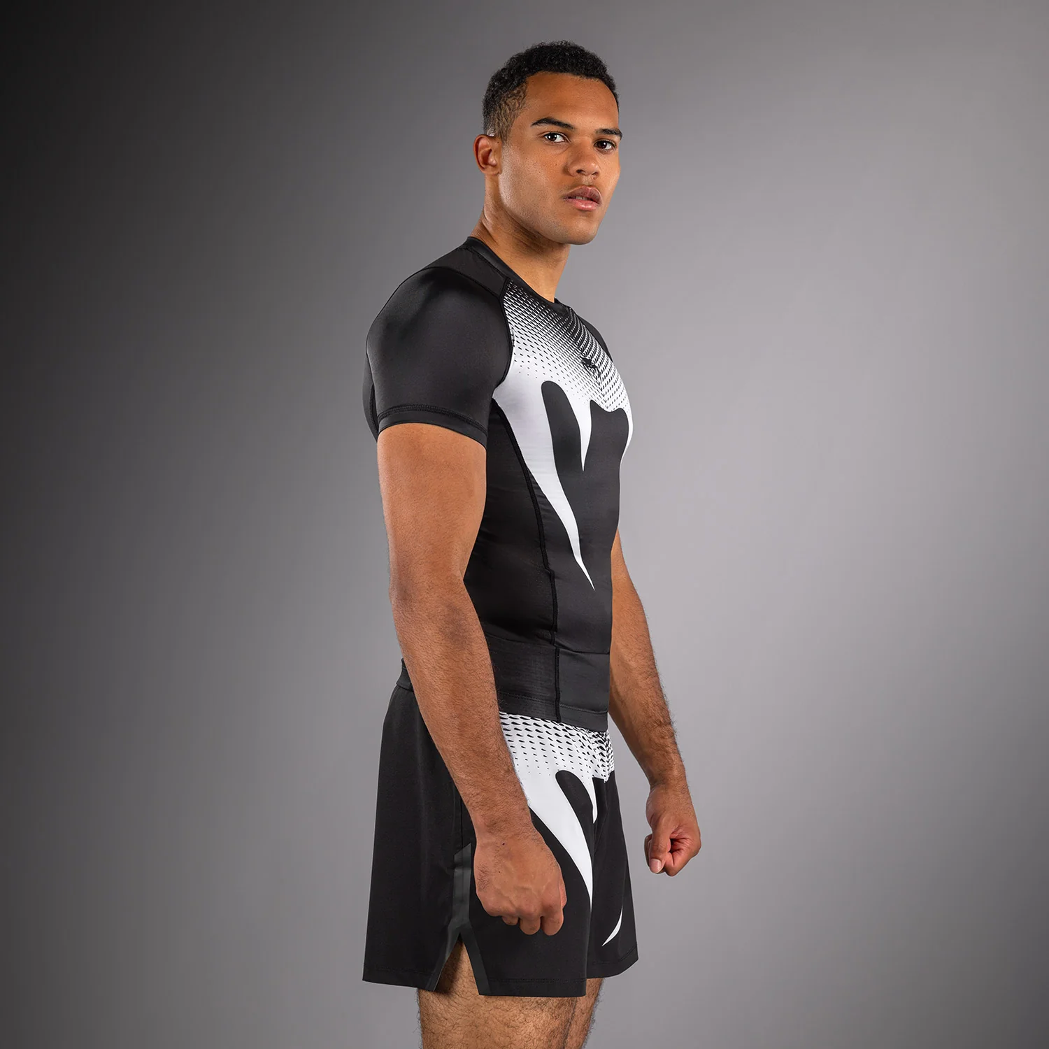 Venum No Gi Rashguards - Negro/Blanco - Image 2