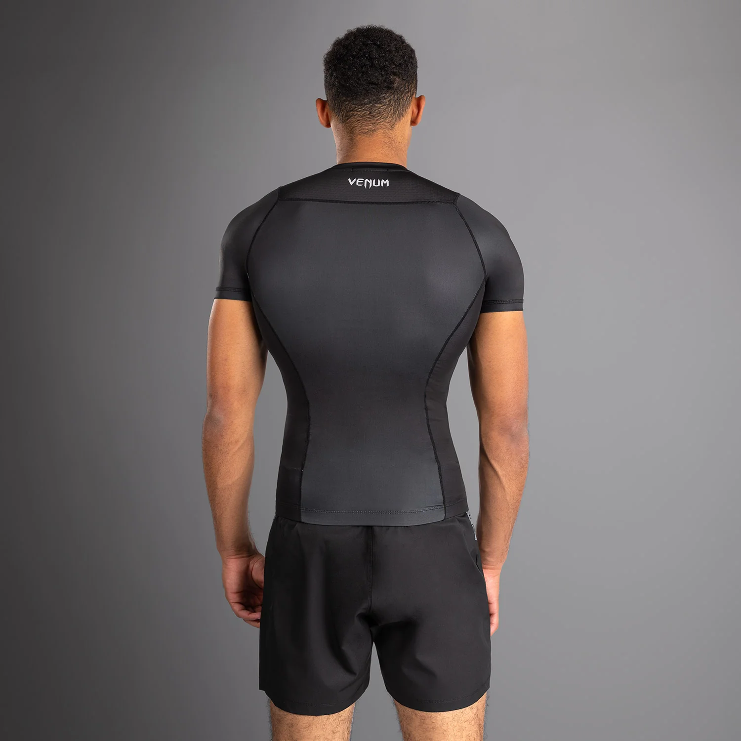 Venum No Gi Rashguards - Negro/Gris Plateado - Image 3