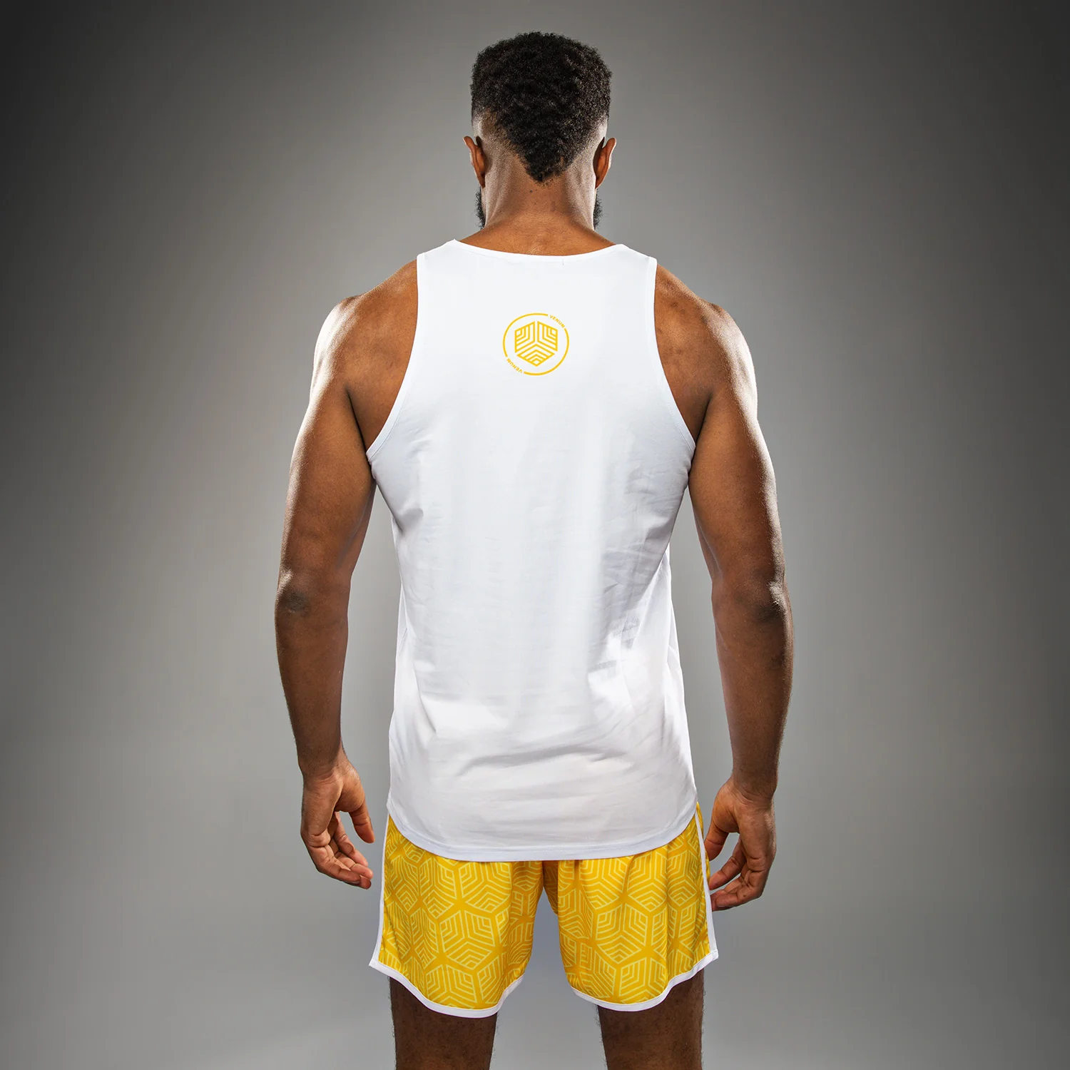 Venum Octane Camiseta Sin Mangas - Blanco/Amarillo Vibrante - Image 2