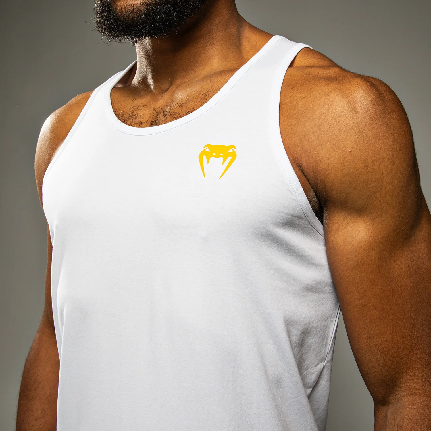 Venum Octane Camiseta Sin Mangas - Blanco/Amarillo Vibrante - Image 5