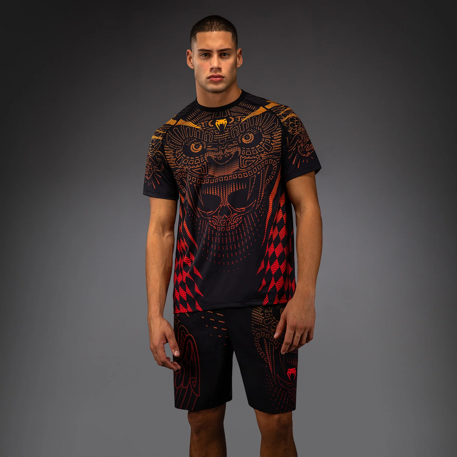 Venum Quetzal Fury Dry-Tech Camiseta - Negro/Rojo Fury/Mandarina