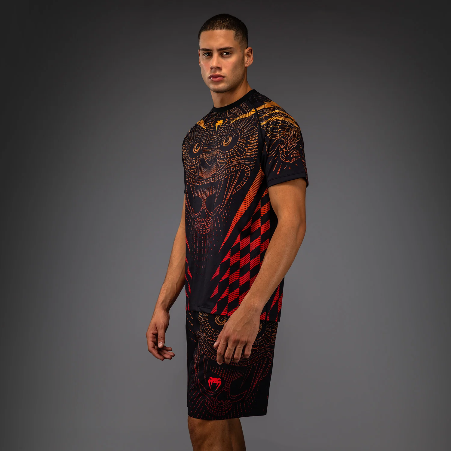 Venum Quetzal Fury Dry-Tech Camiseta - Negro/Rojo Fury/Mandarina - Image 2